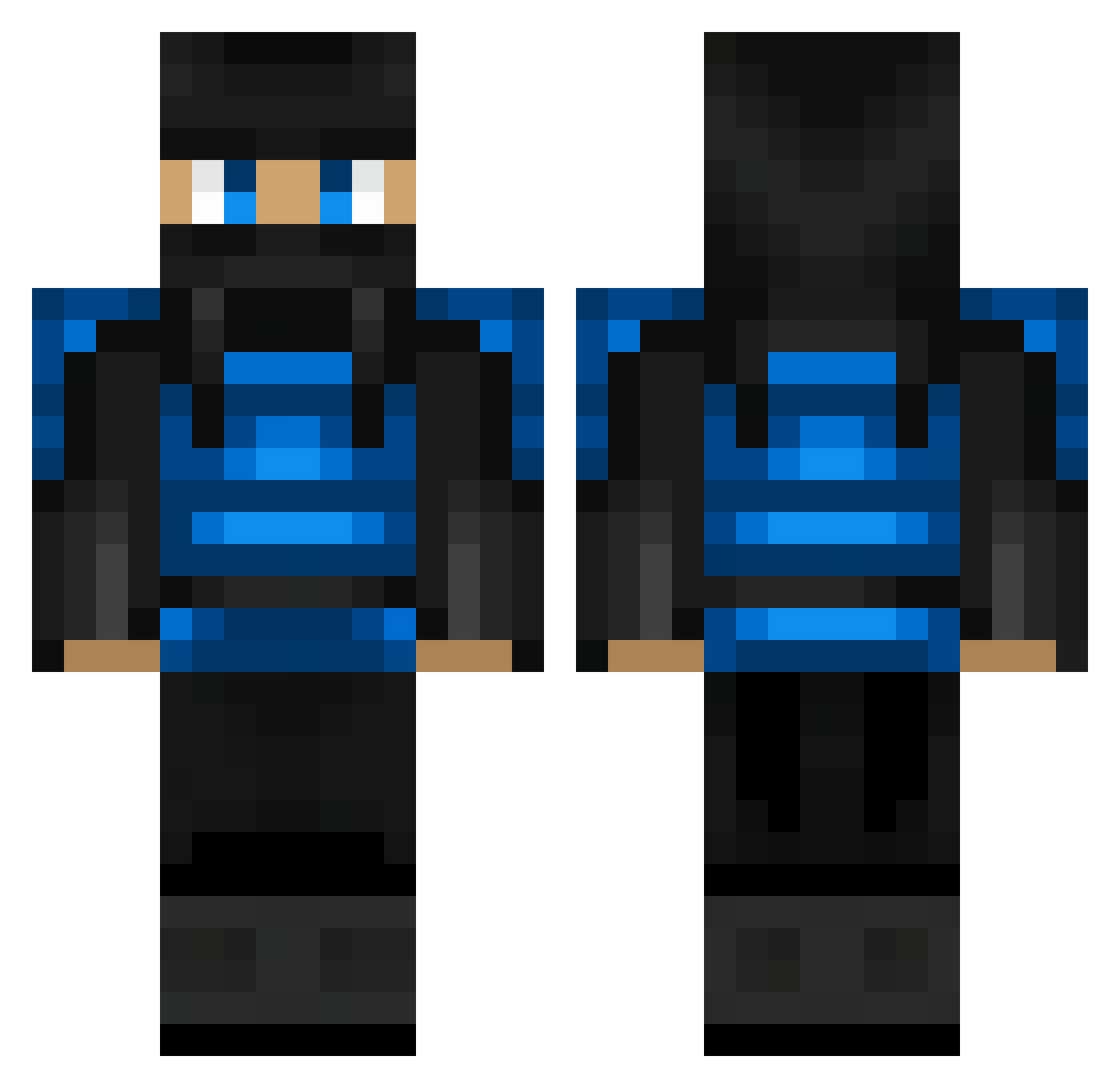 Collen Minecraft skin, front and back view
