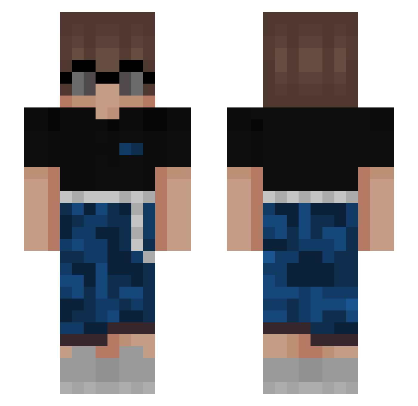 stwafes Minecraft skin, front and back view