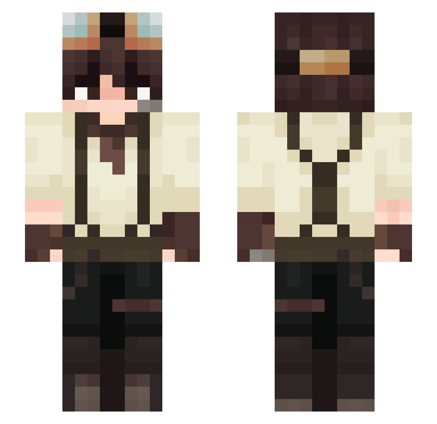 ignOne Minecraft skin, front and back view