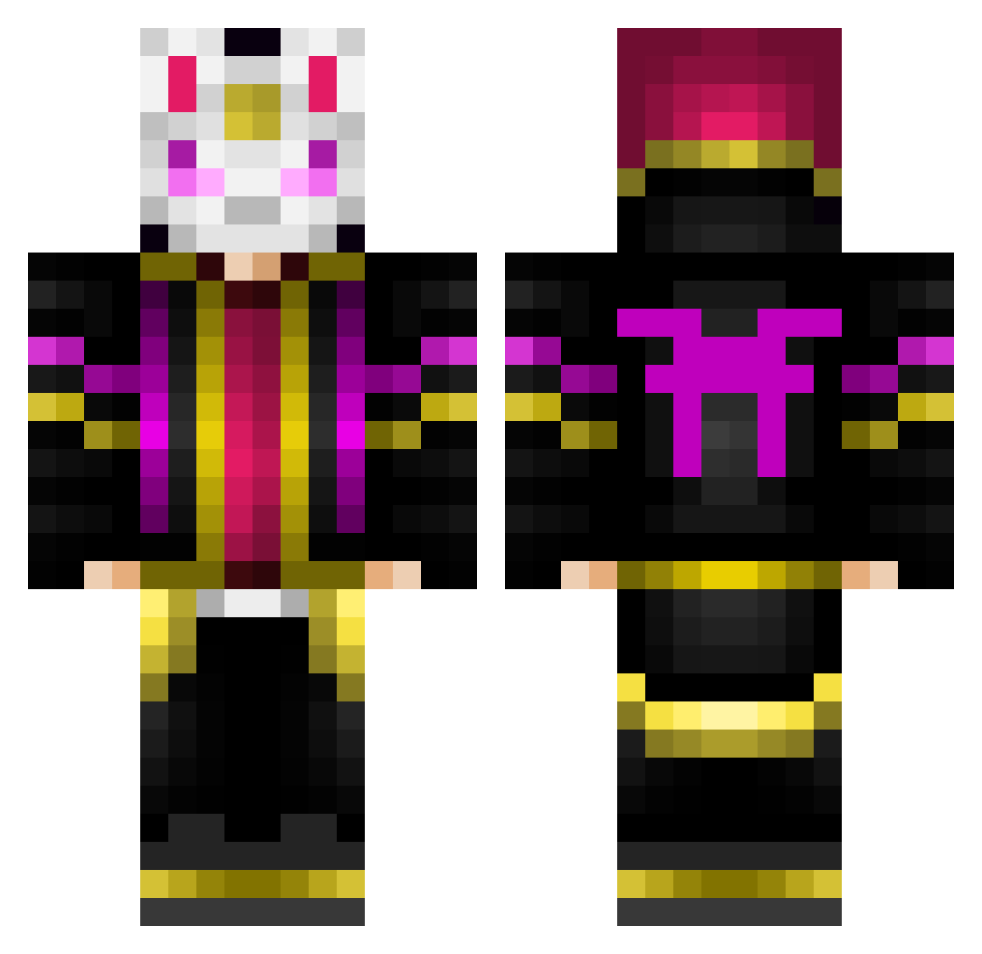 Valer0n4ik Minecraft skin, front and back view
