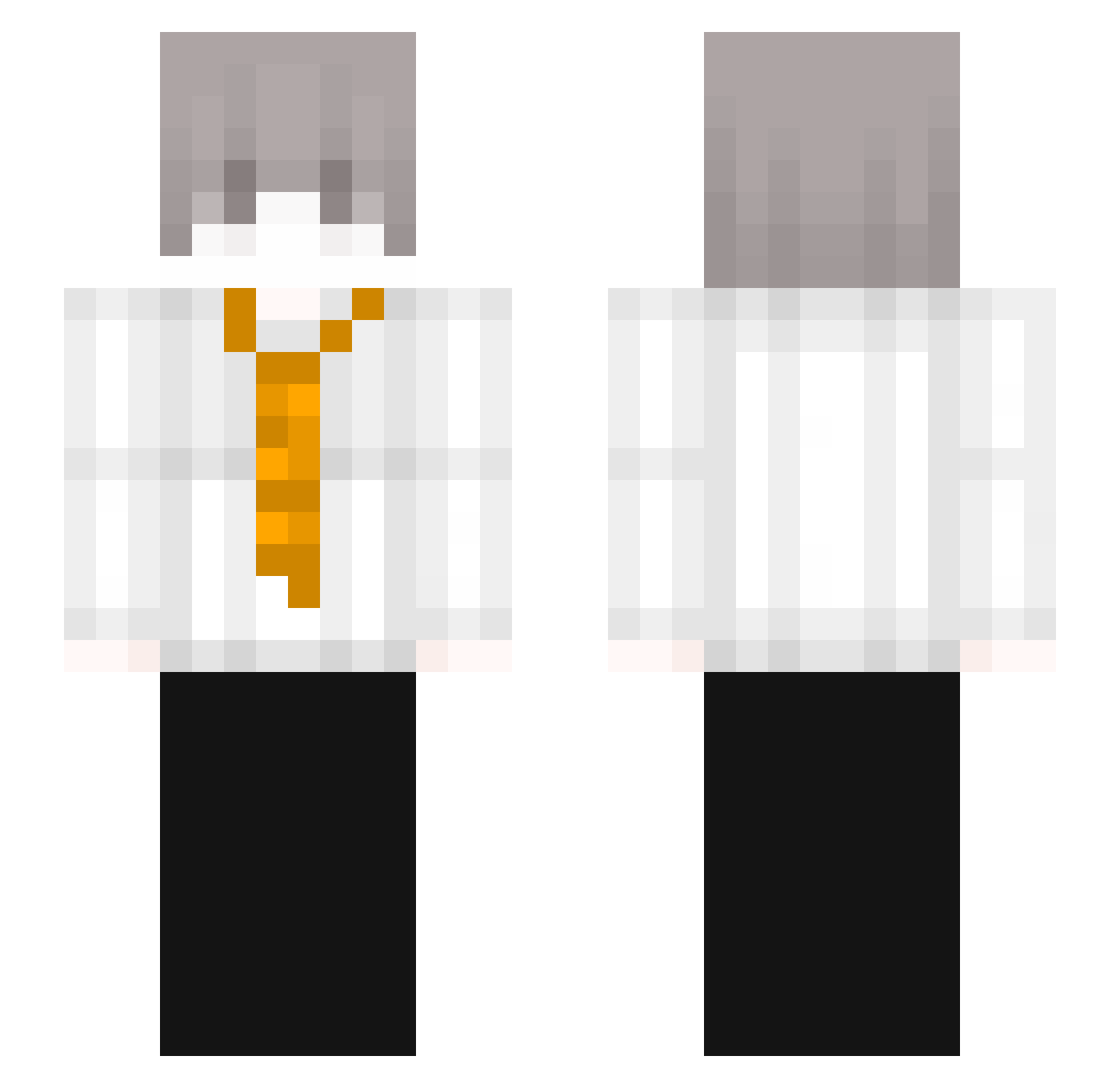 Wrimz Minecraft skin, front and back view