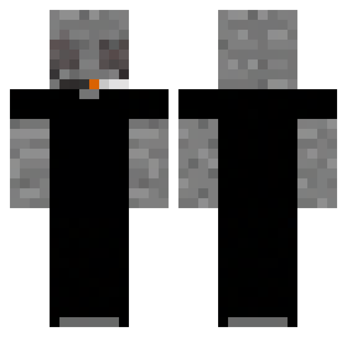 IceDubb Minecraft skin, front and back view