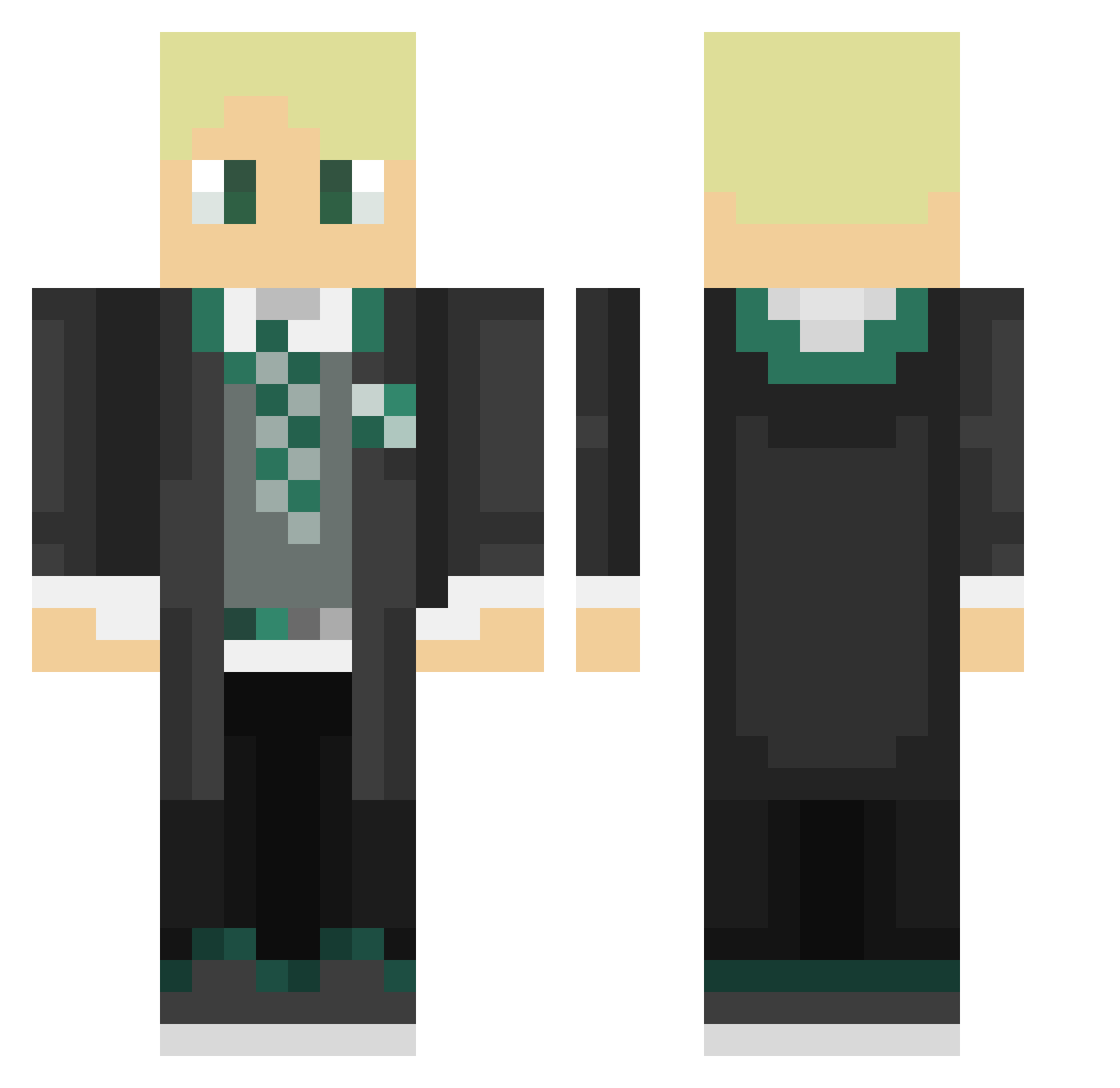 d0pEfarms Minecraft skin, front and back view