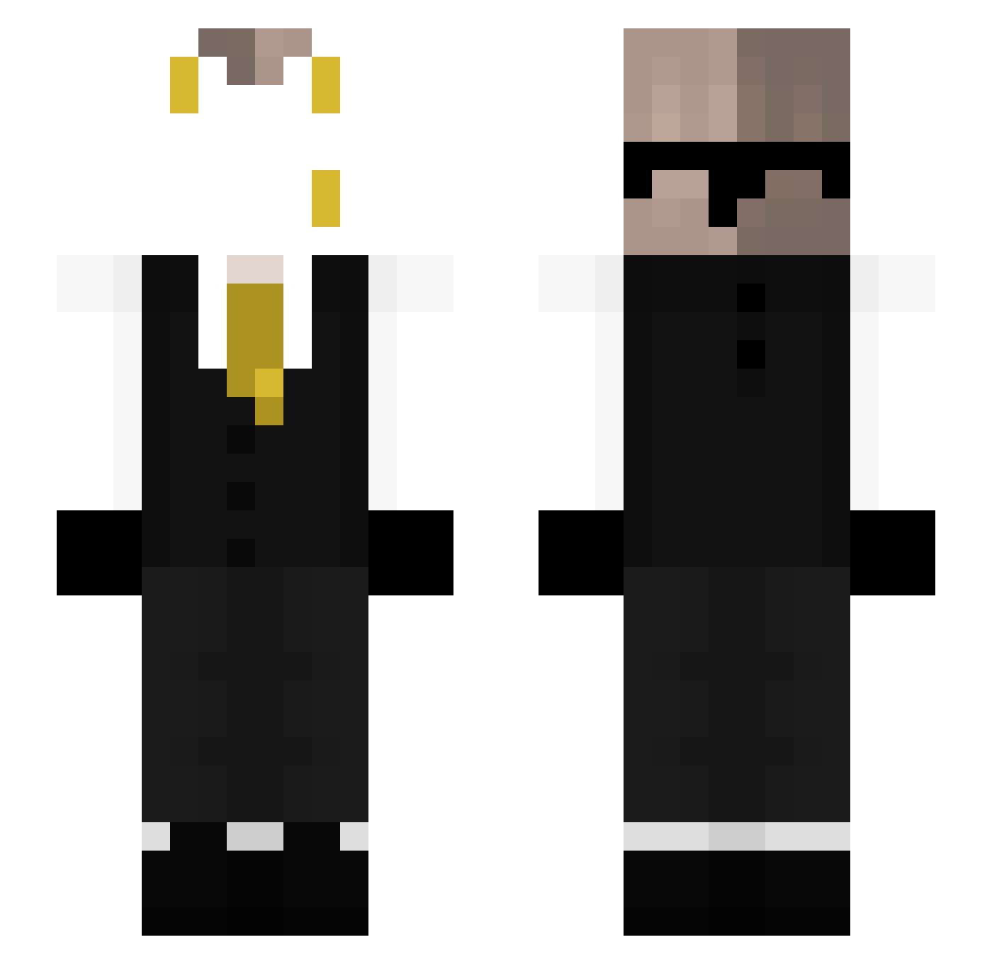 TIRREIB Minecraft skin, front and back view