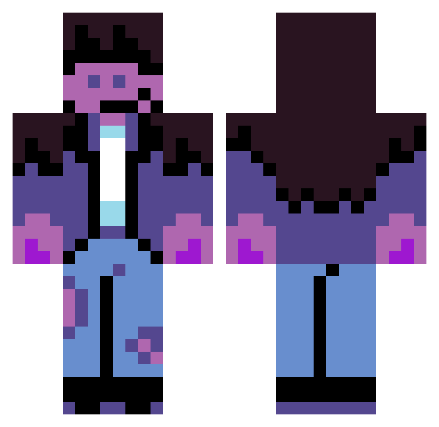 DDAARRKK1234 Minecraft skin, front and back view