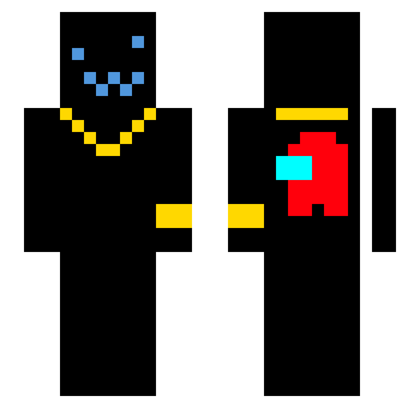 squiddu_ Minecraft skin, front and back view