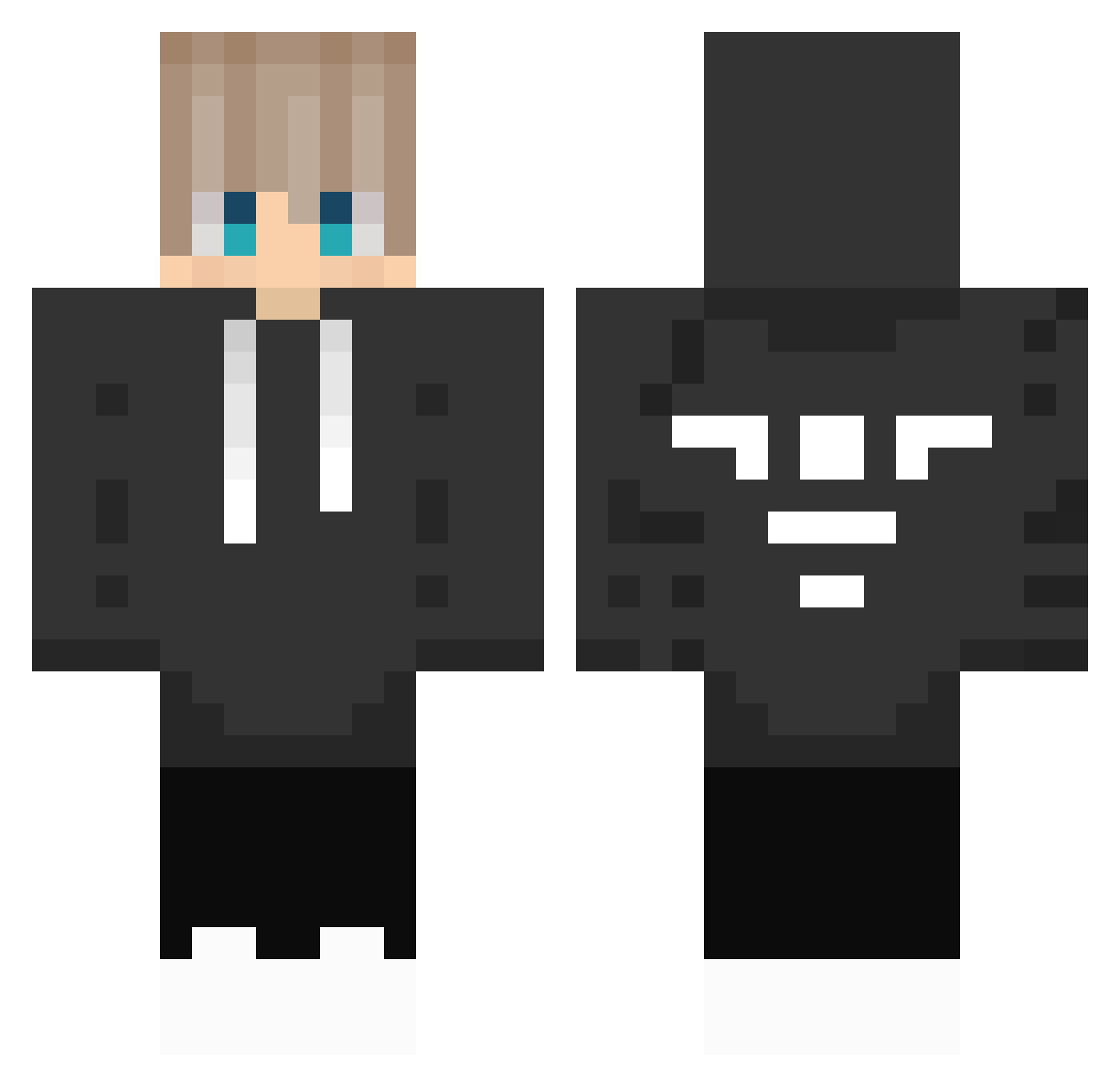 AlexTheShadow22 Minecraft skin, front and back view