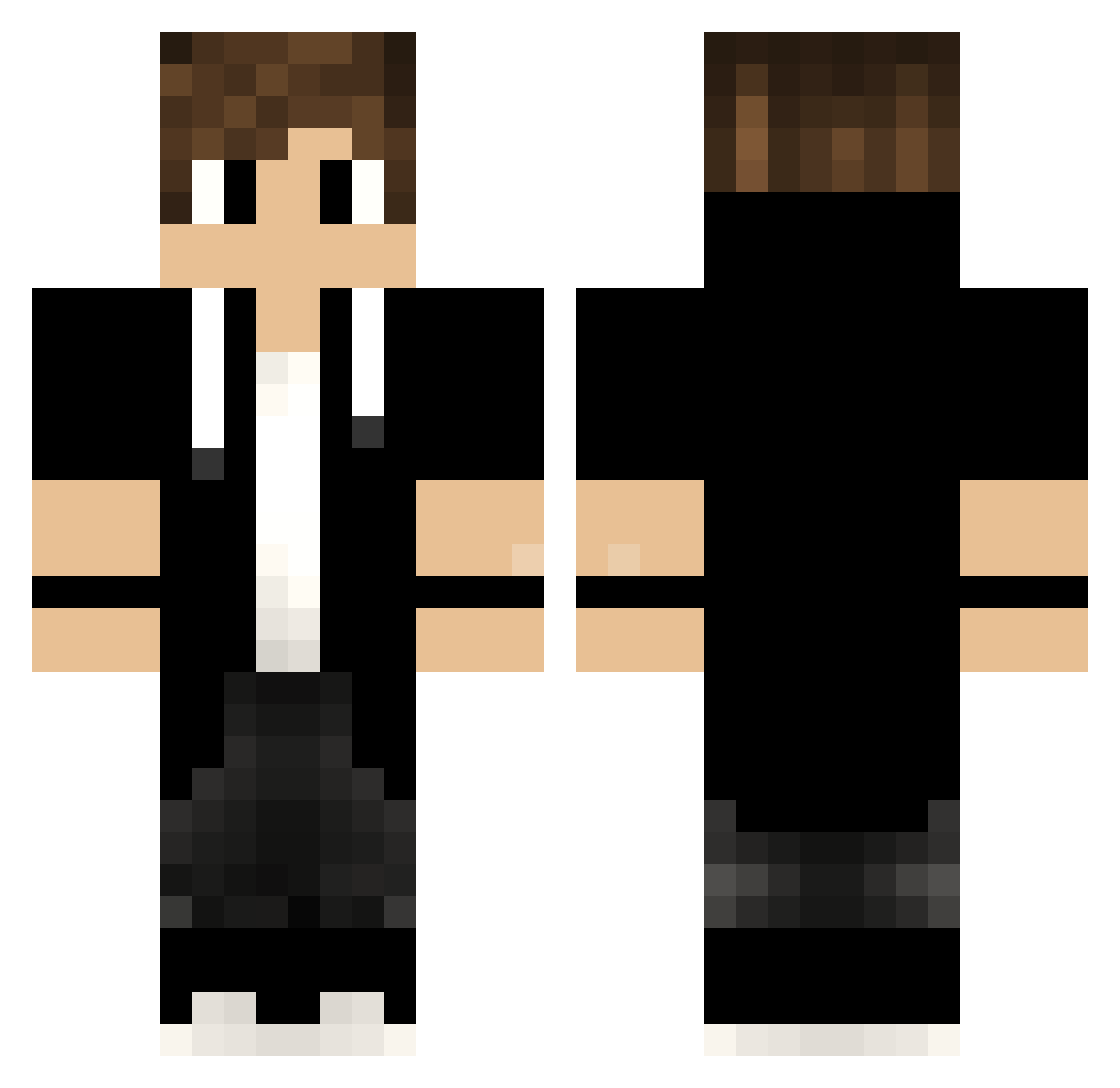 Schubiii Minecraft skin, front and back view