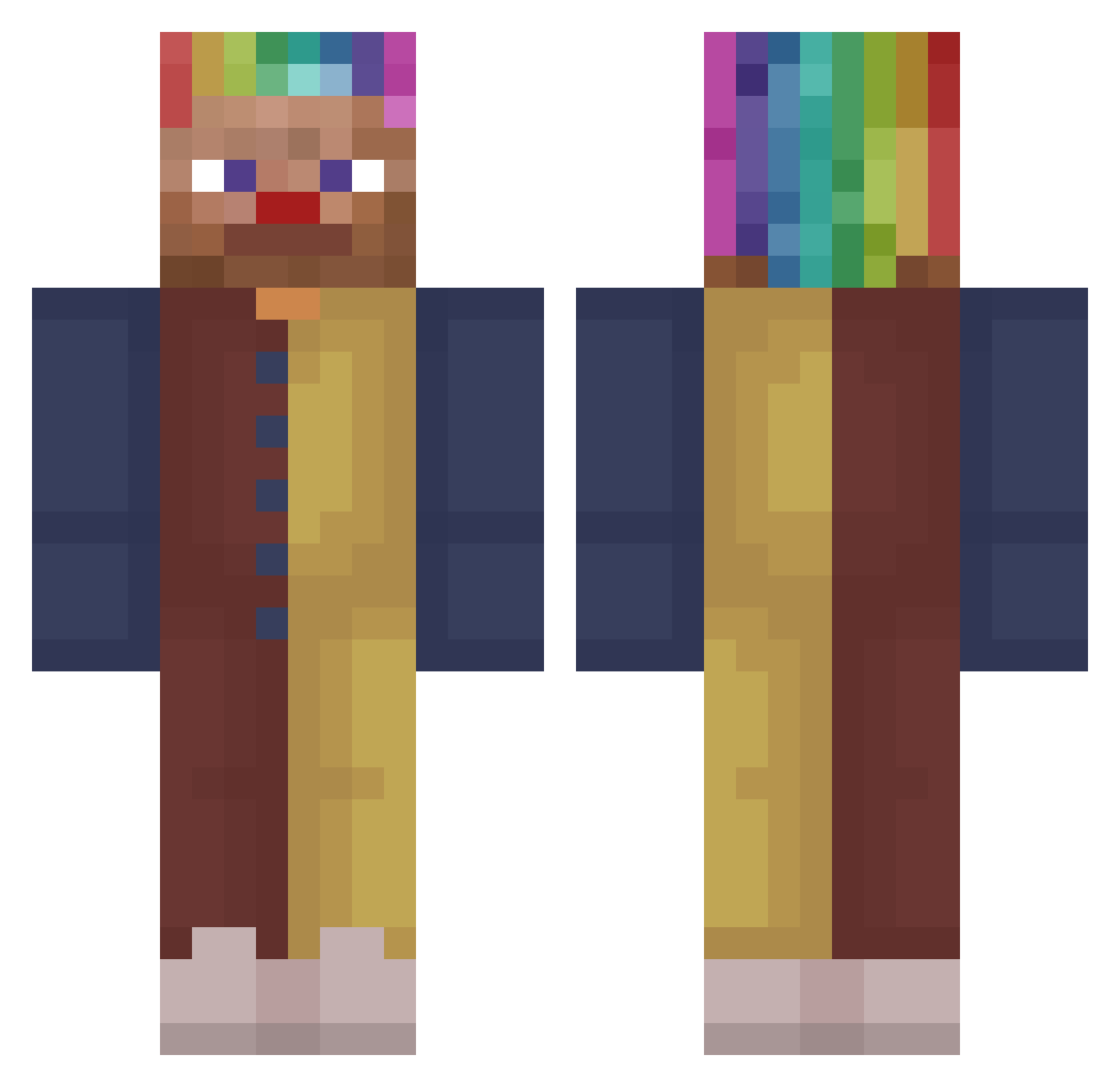 Ls1218 Minecraft skin, front and back view