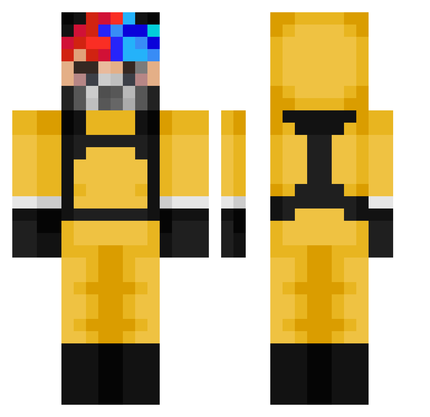 Zvennert_On_Crac Minecraft skin, front and back view