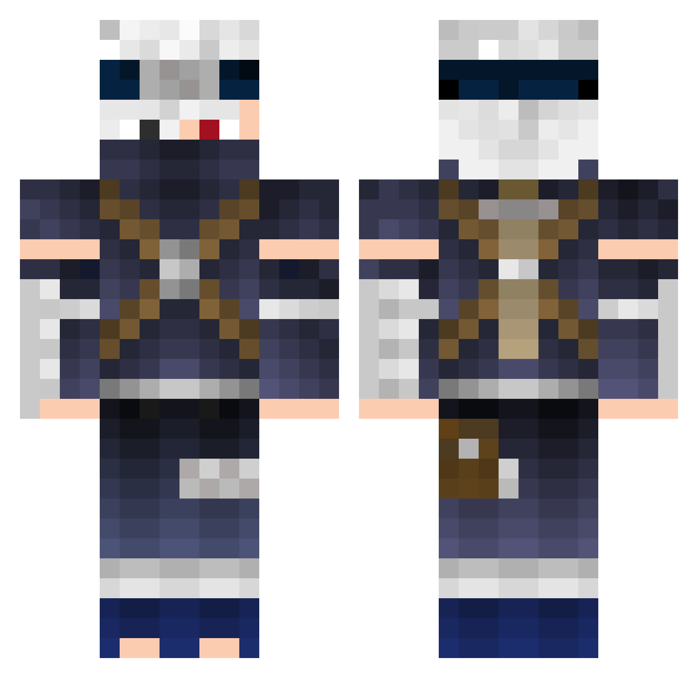 willkel Minecraft skin, front and back view