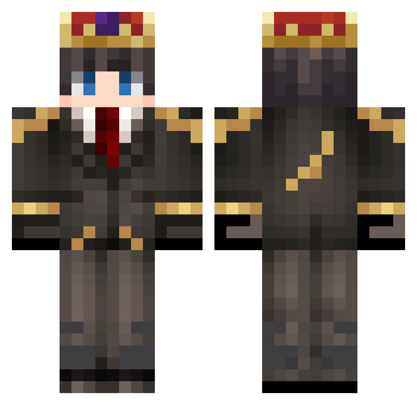 redx_2020 Minecraft skin, front and back view