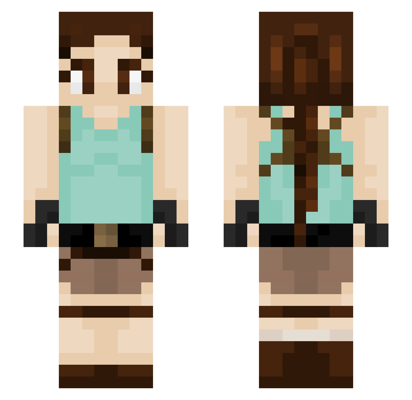 sarahlarsn Minecraft skin, front and back view