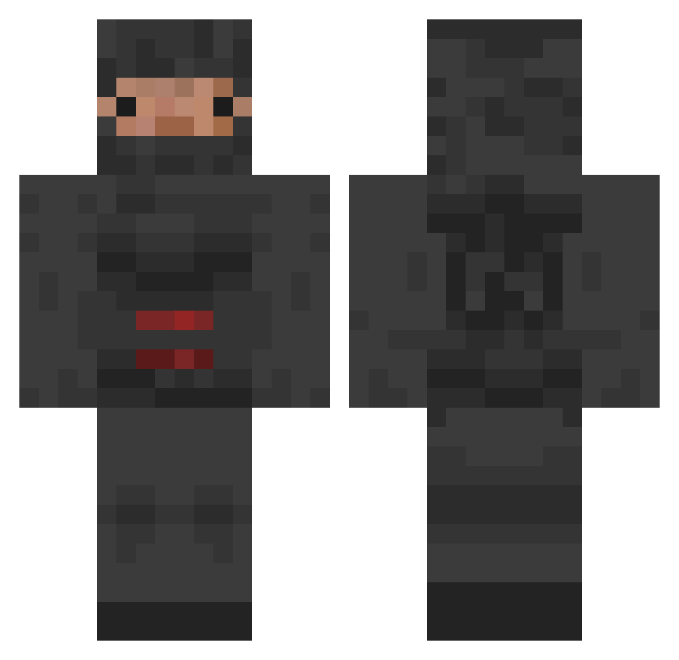 Collete Minecraft skin, front and back view