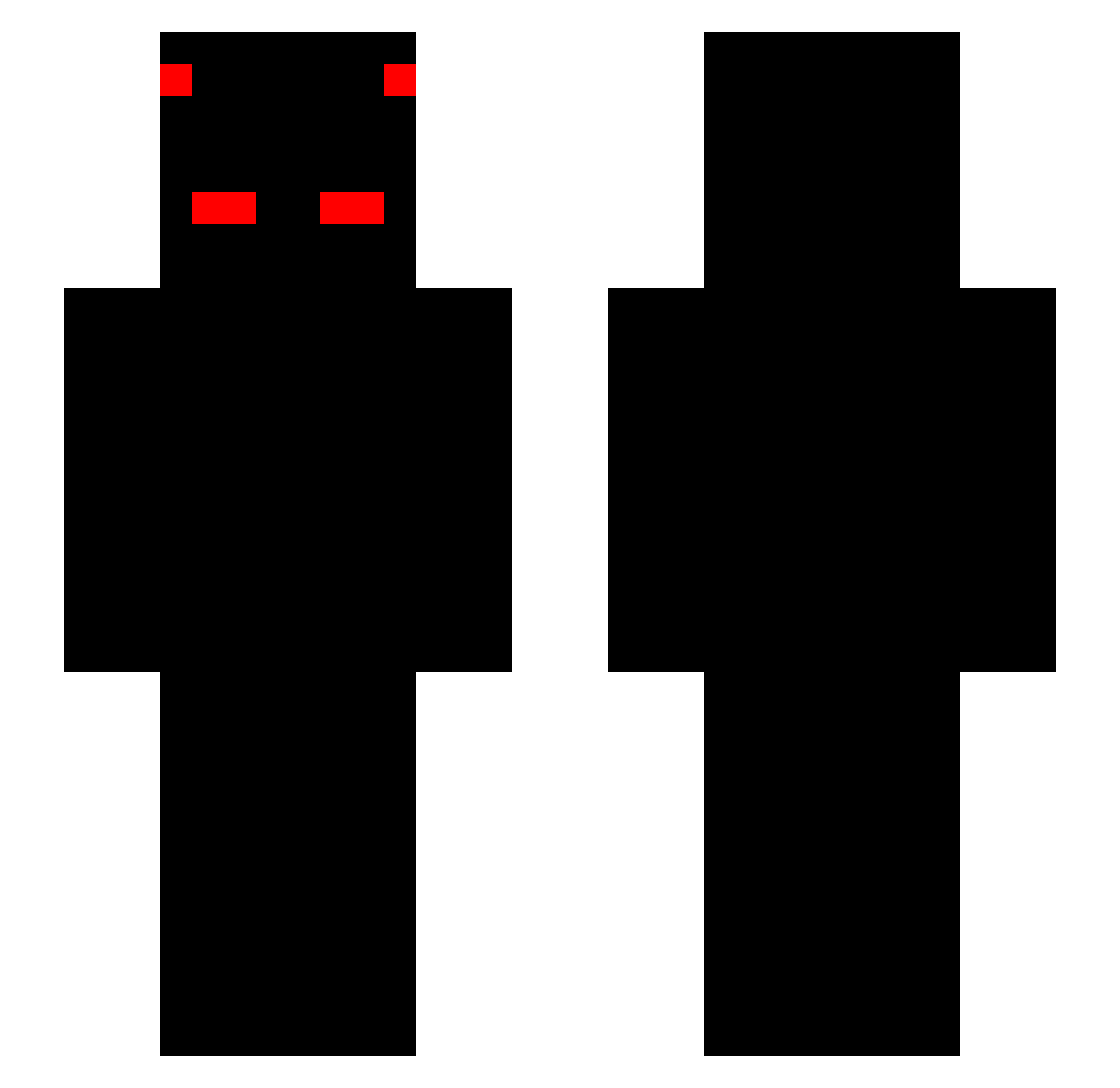 ERO7Z Minecraft skin, front and back view