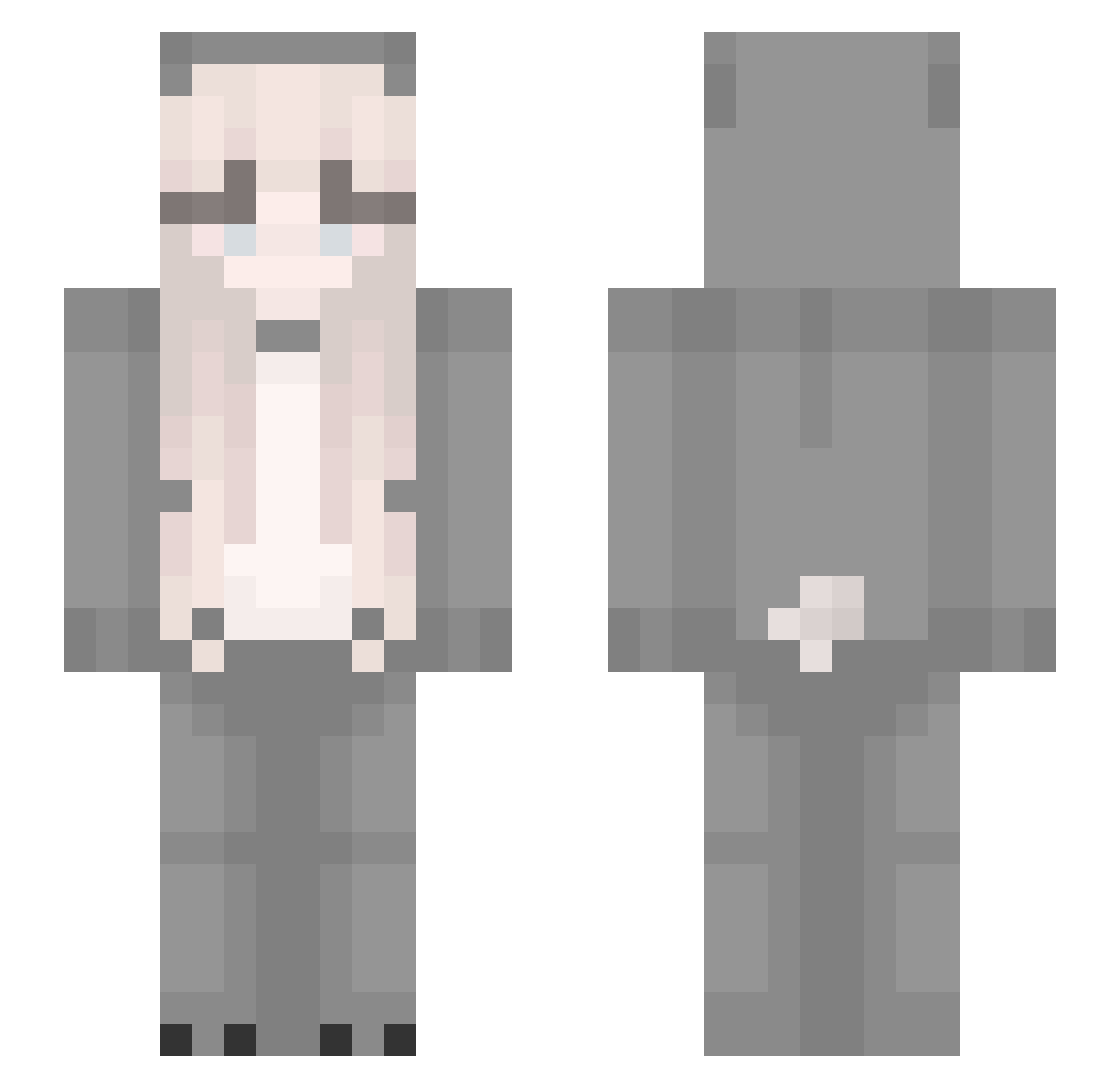 paigexea Minecraft skin, front and back view