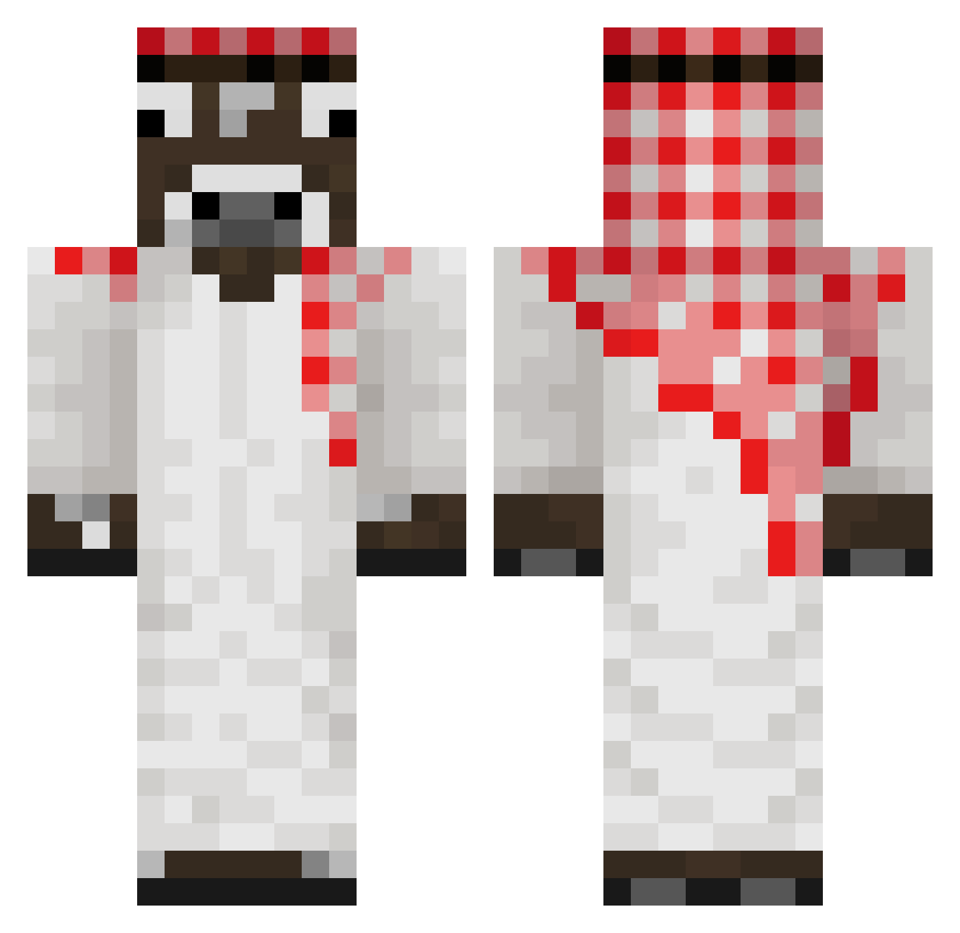 Diurnal Minecraft skin, front and back view