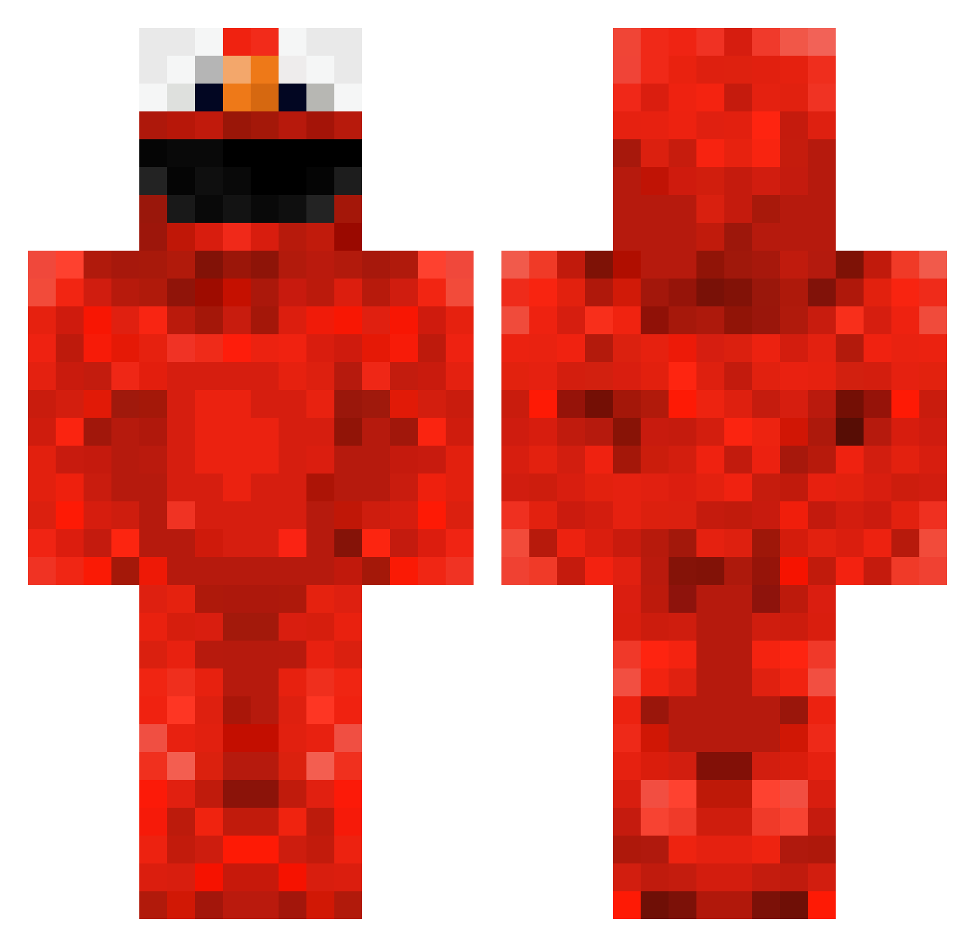 noob5437 Minecraft skin, front and back view