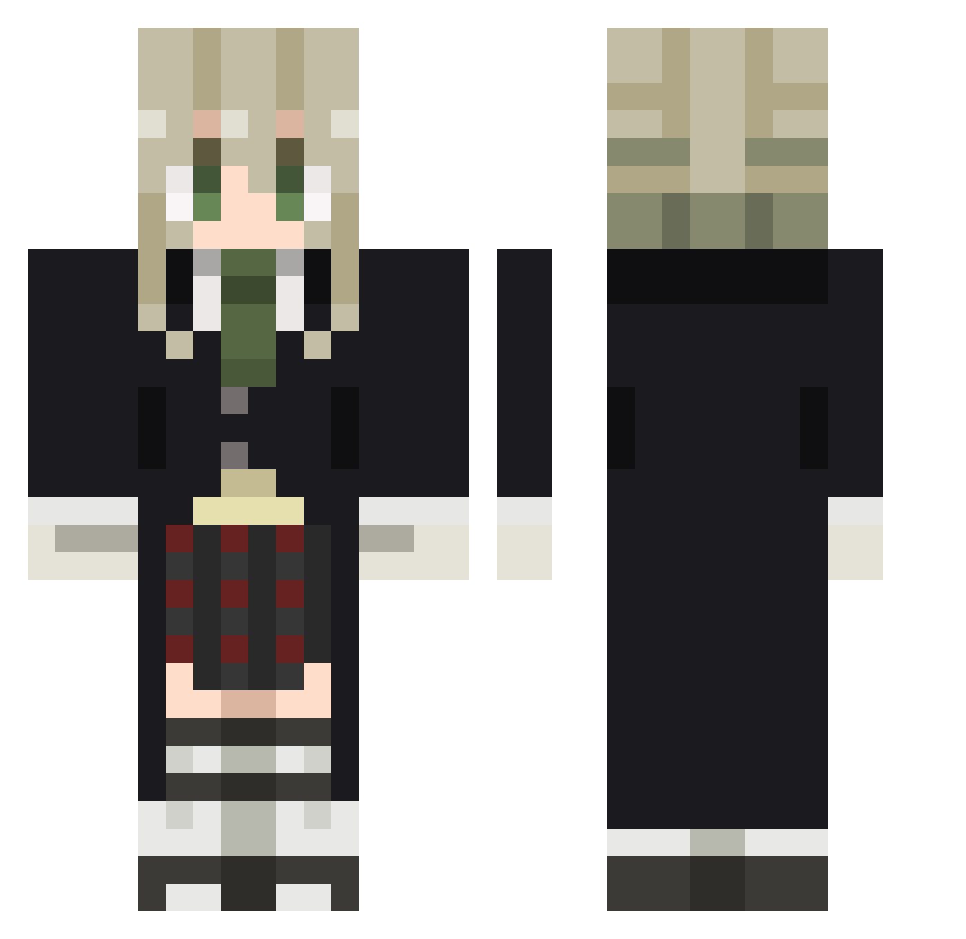 Adria_7 Minecraft skin, front and back view