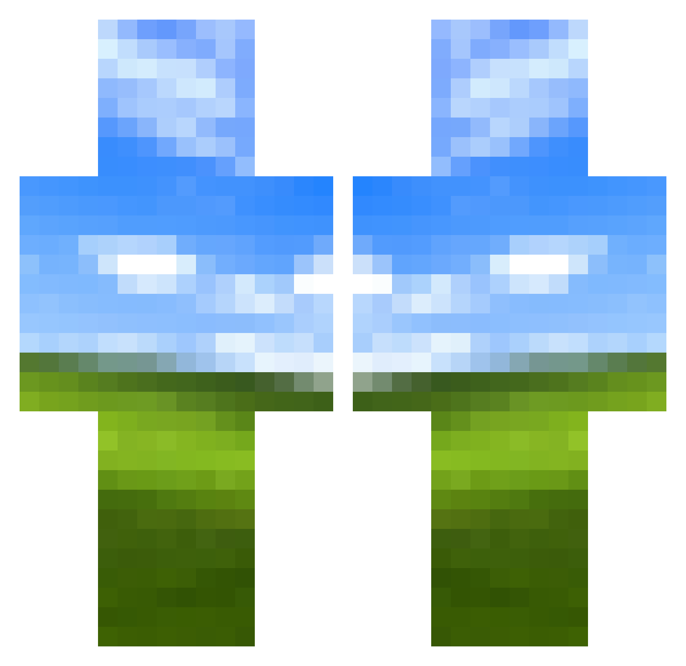 RoszKox8 Minecraft skin, front and back view