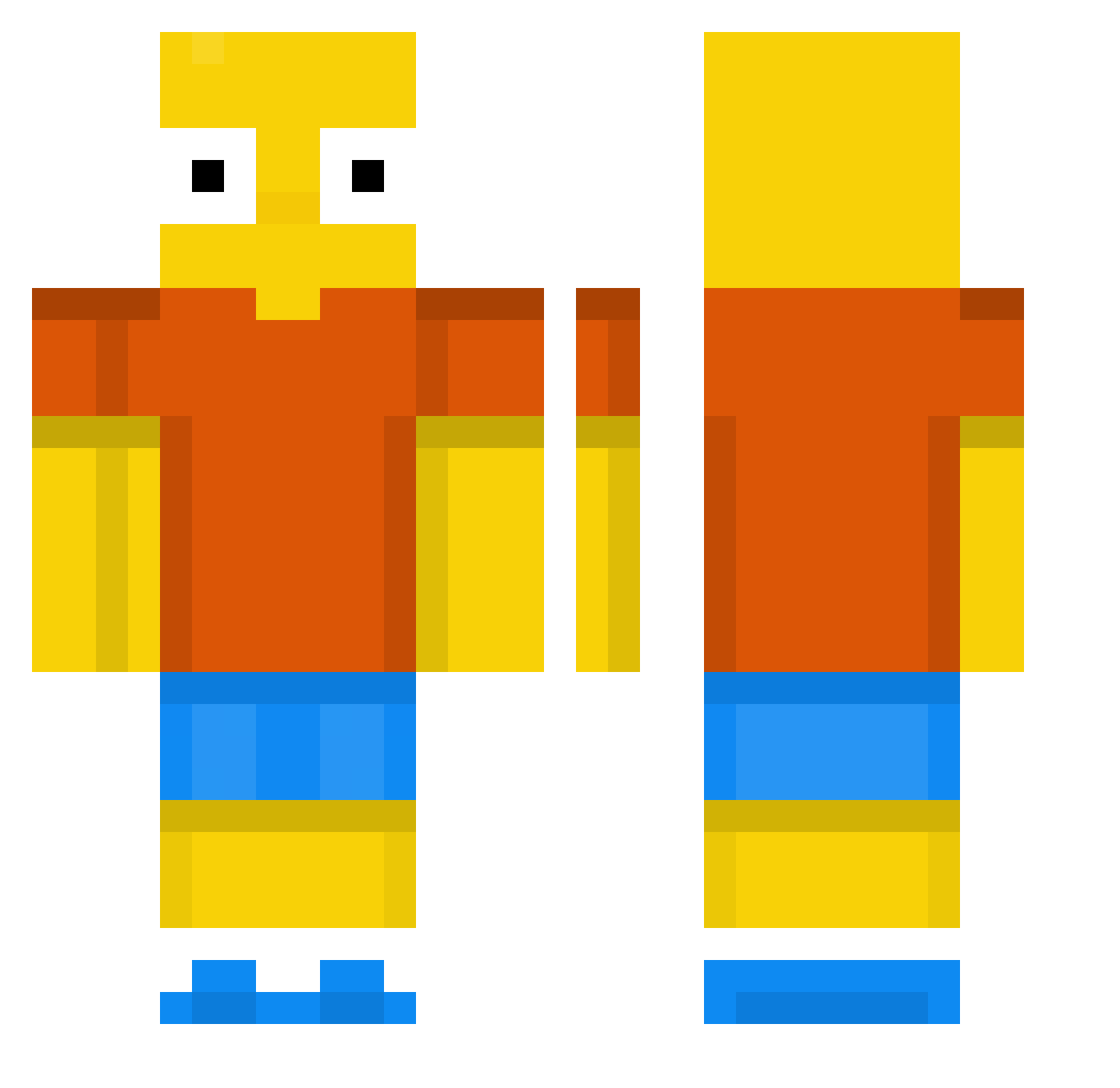 supershankrj Minecraft skin, front and back view