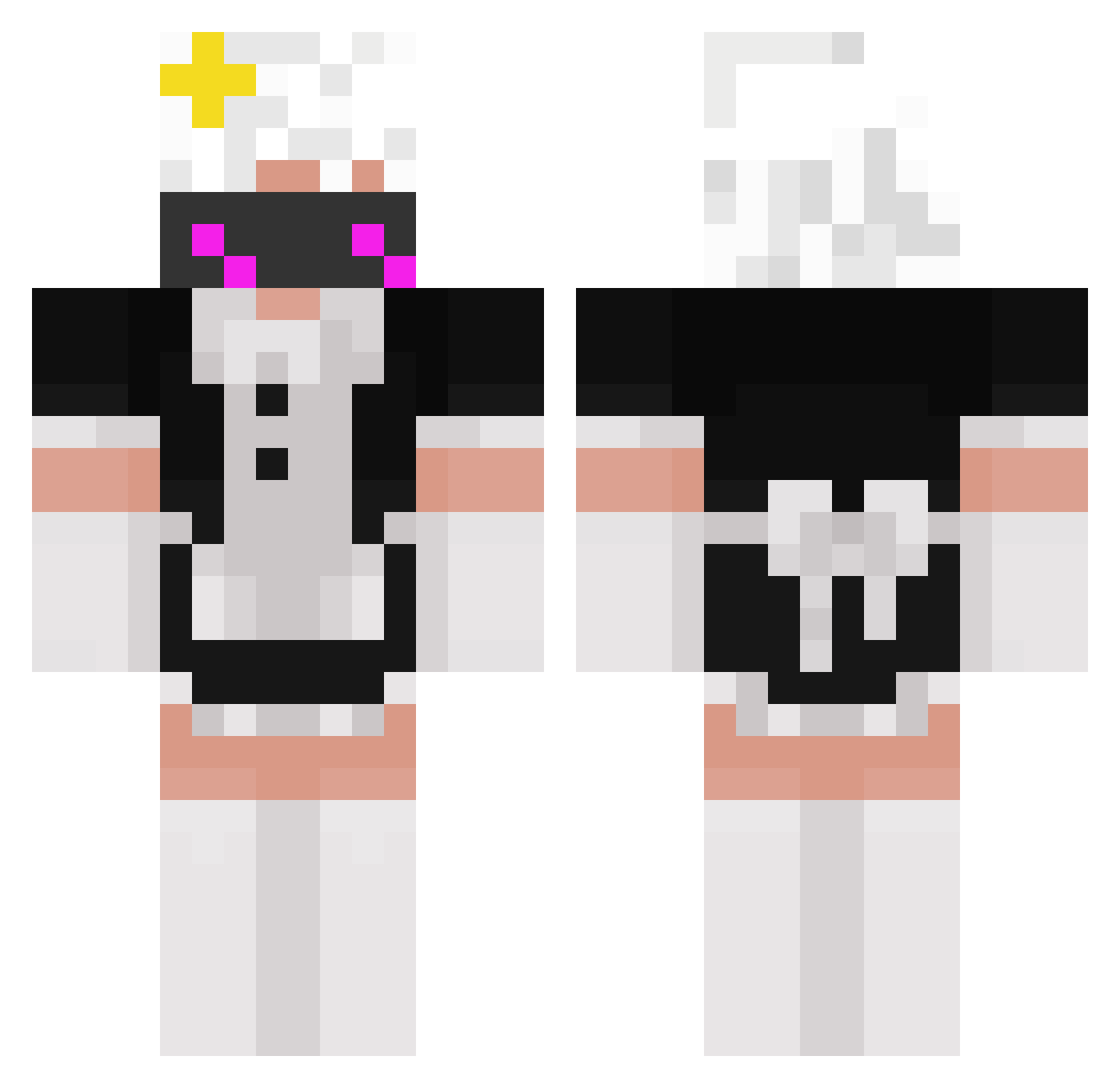 SoapieRays Minecraft skin, front and back view