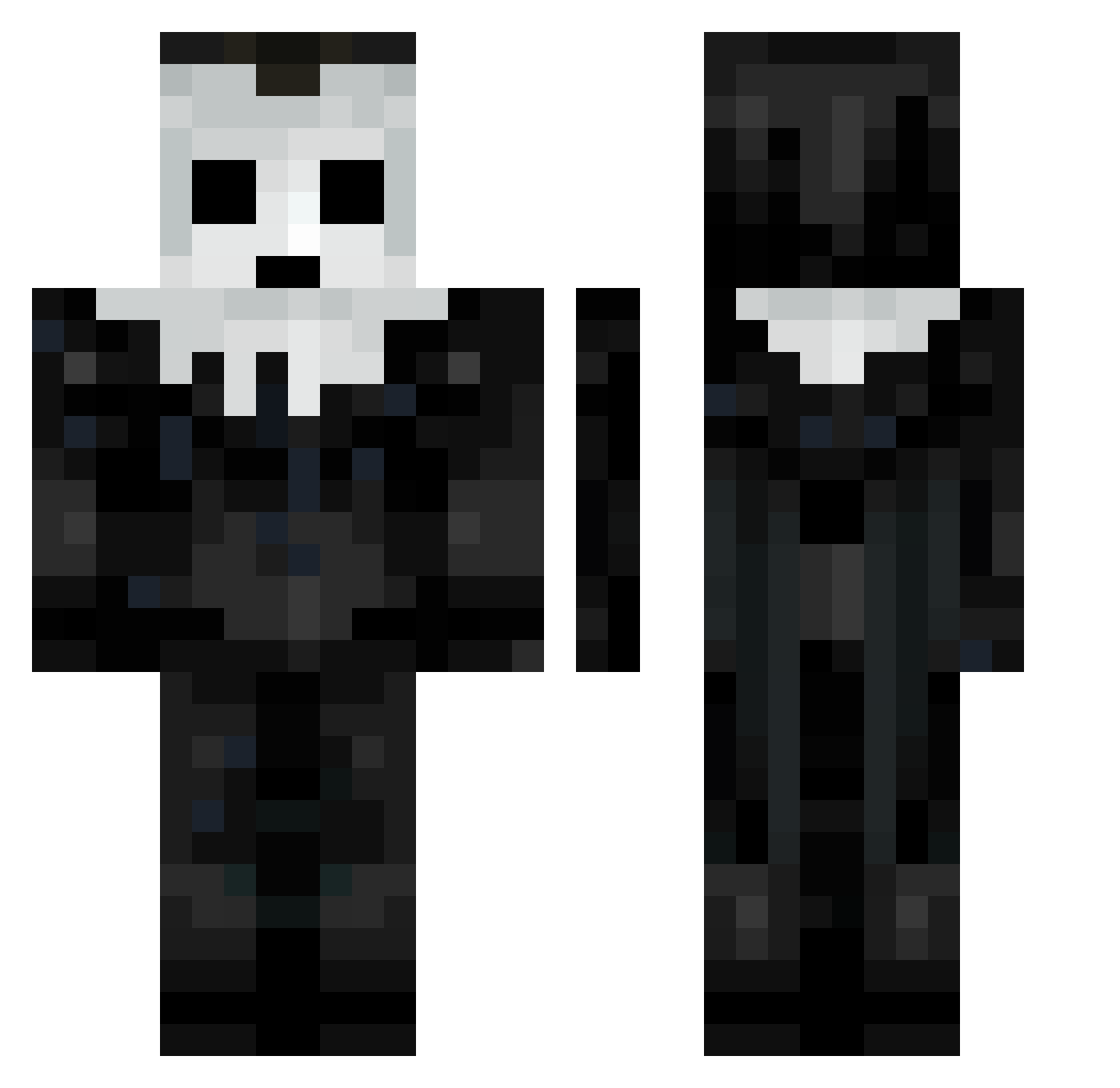 mnmn101 Minecraft skin, front and back view