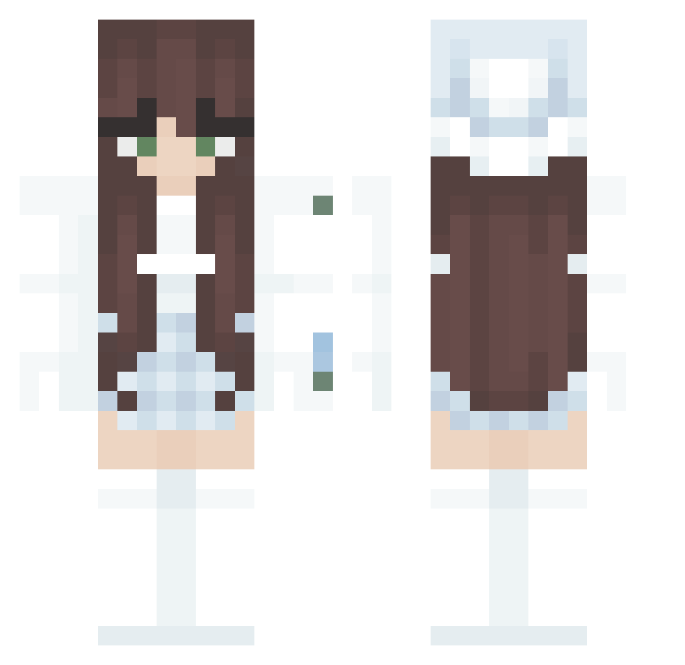 SunsetMoon_ Minecraft skin, front and back view