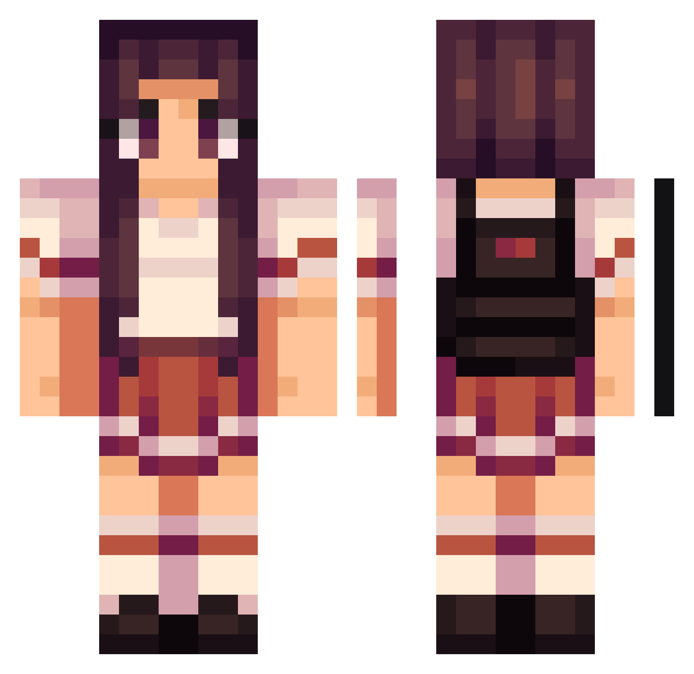 Syrrinah Minecraft skin, front and back view