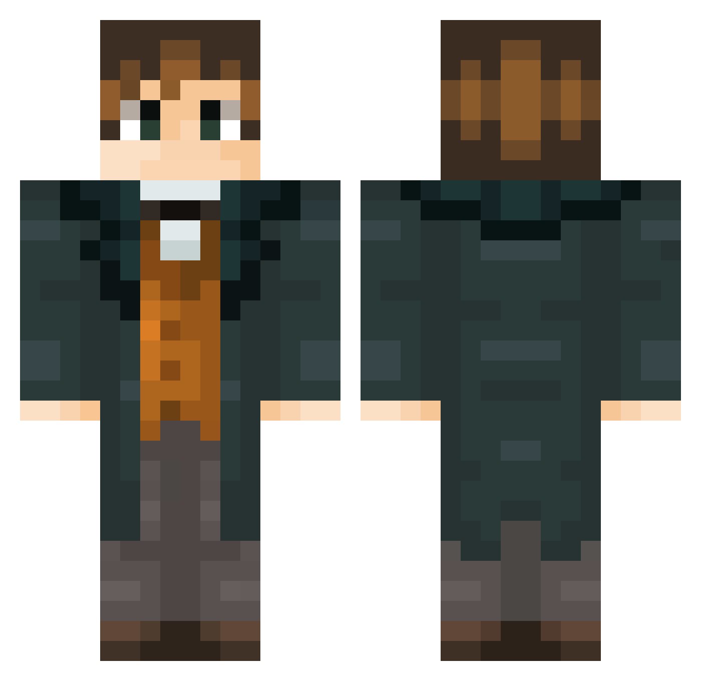 a0120s Minecraft skin, front and back view