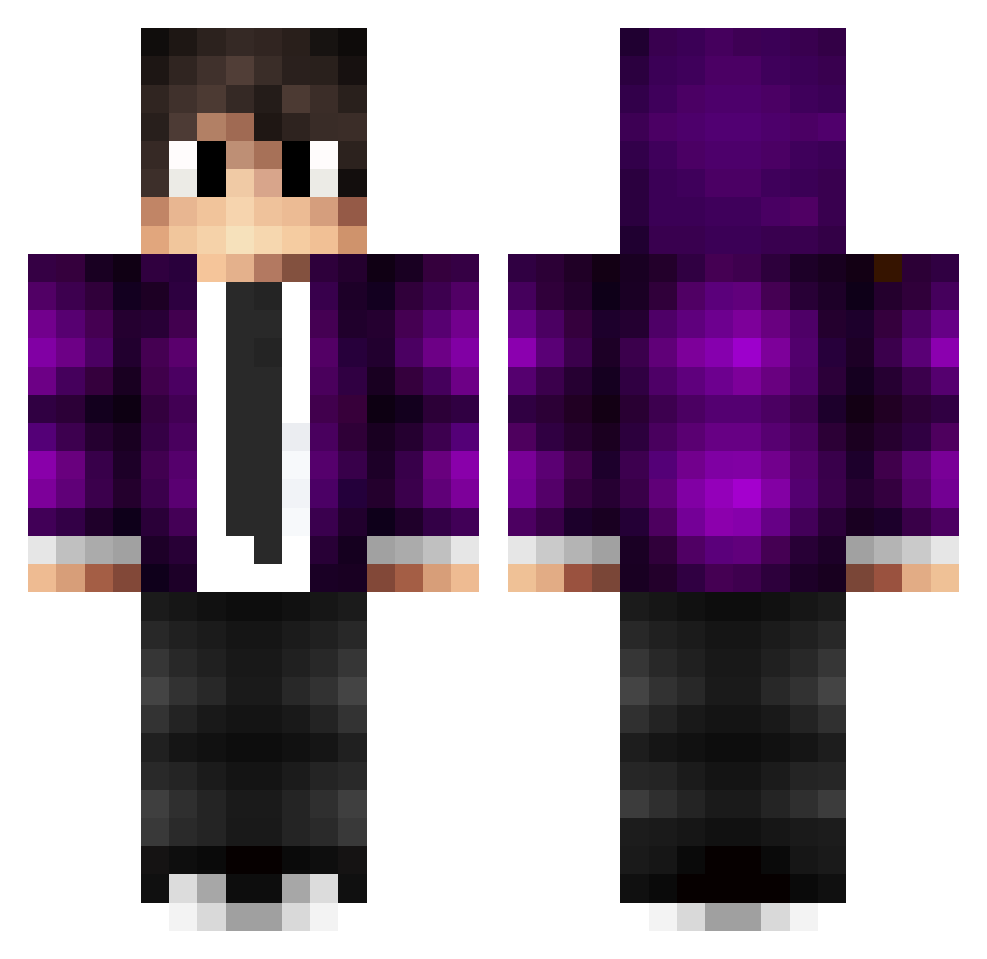 sixtysix_ Minecraft skin, front and back view