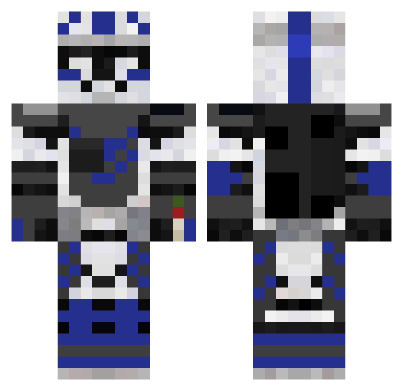 Darth_PayPaller Minecraft skin, front and back view
