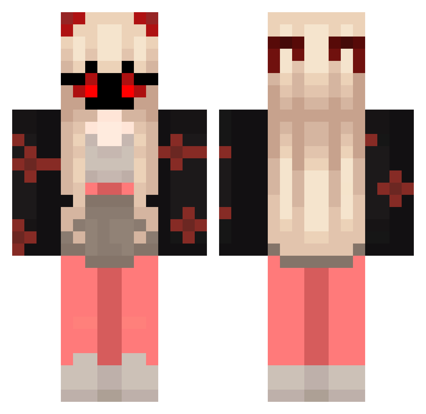 strelizia1 Minecraft skin, front and back view