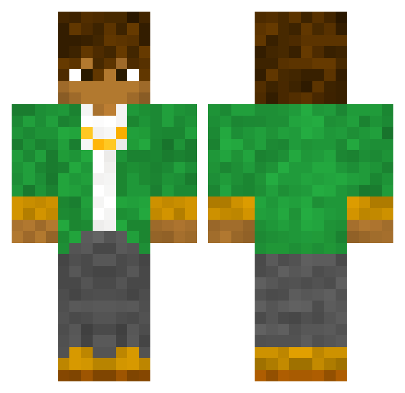 SayenXev Minecraft skin, front and back view