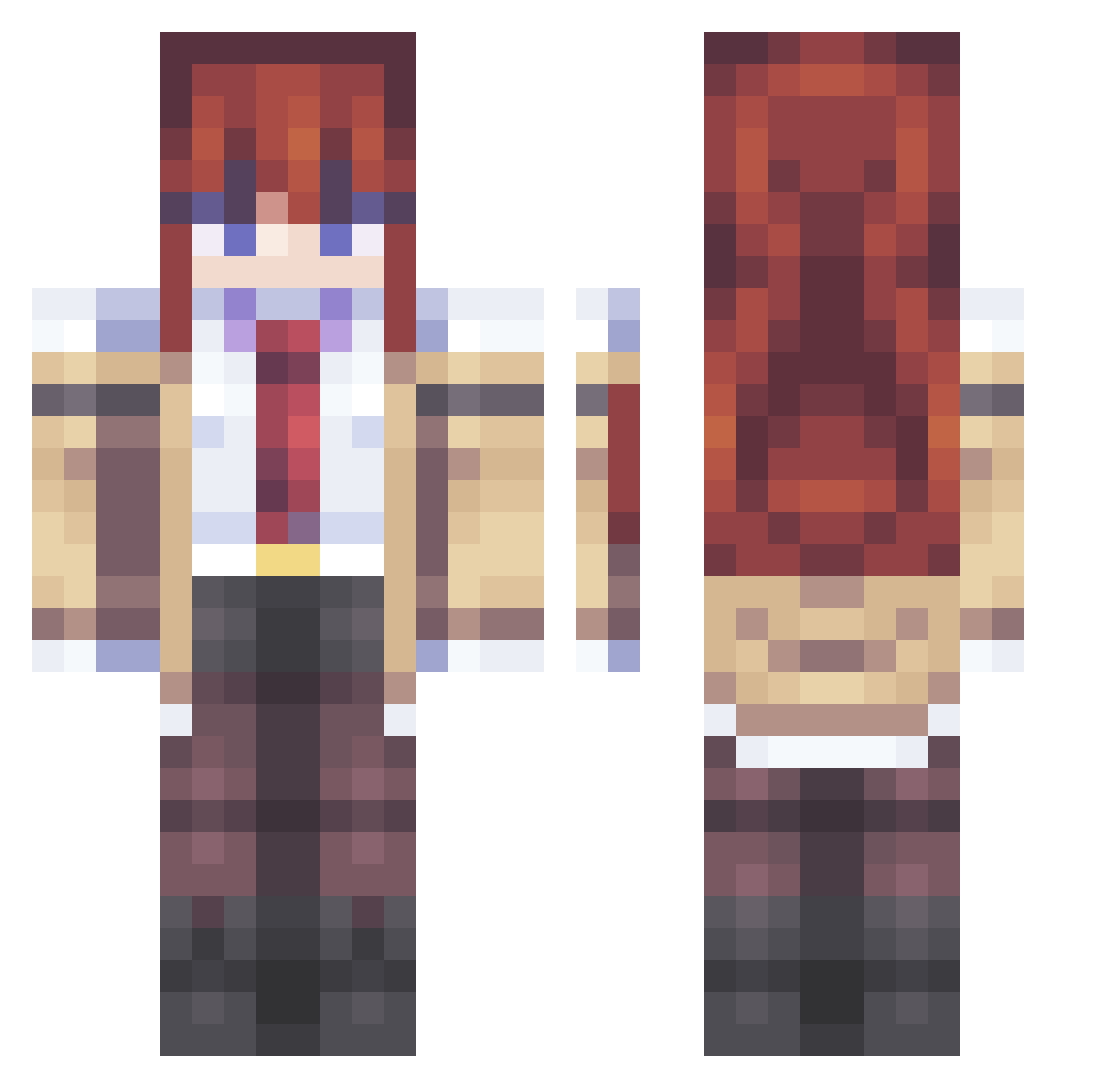 AXELEX35 Minecraft skin, front and back view