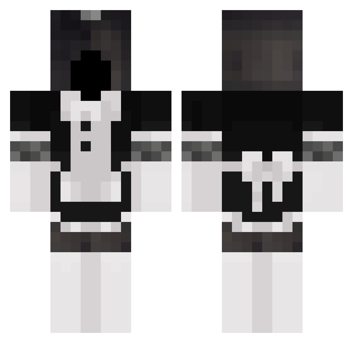 Sacha635 Minecraft skin, front and back view