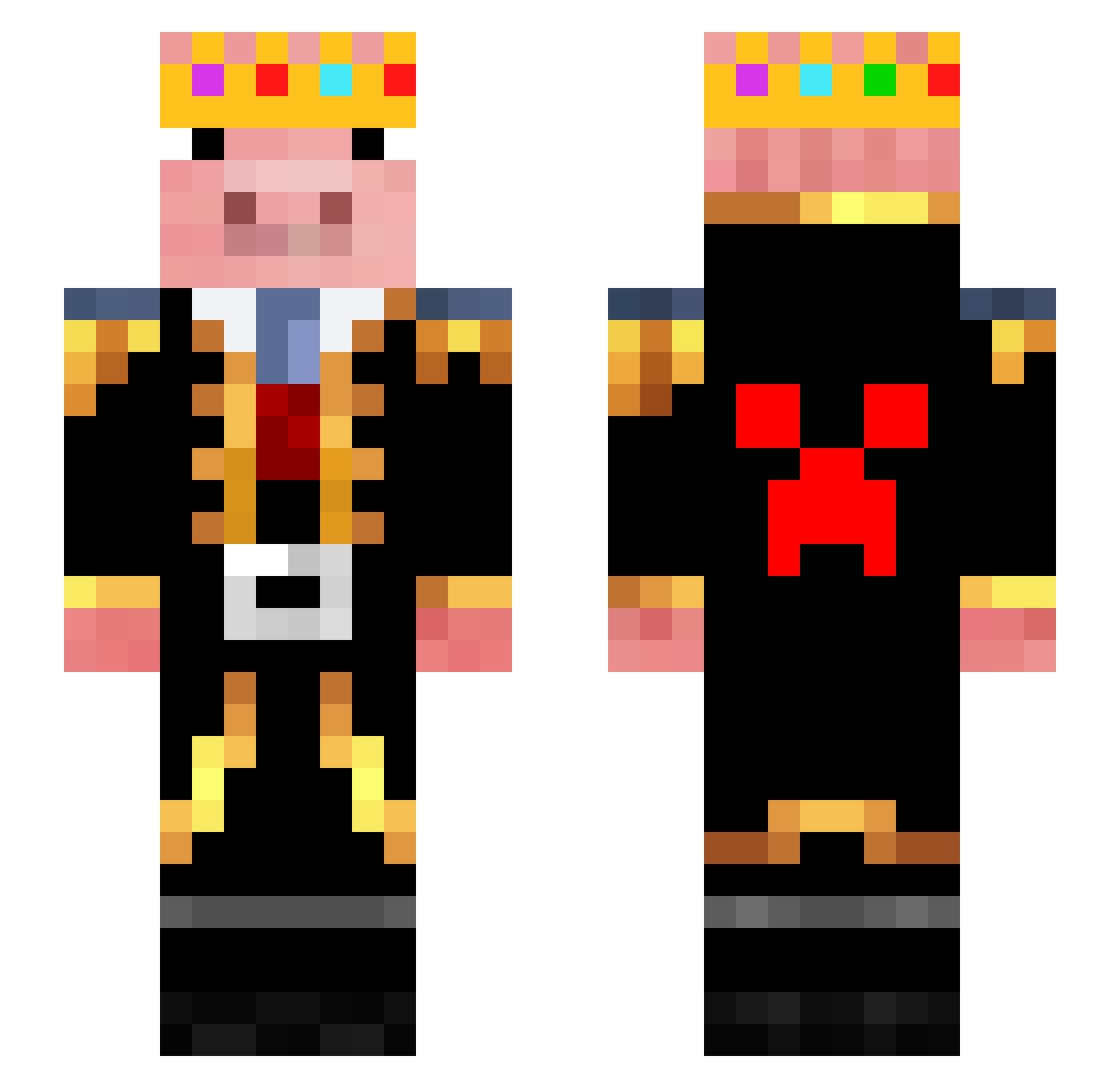 Capyaraboy Minecraft skin, front and back view