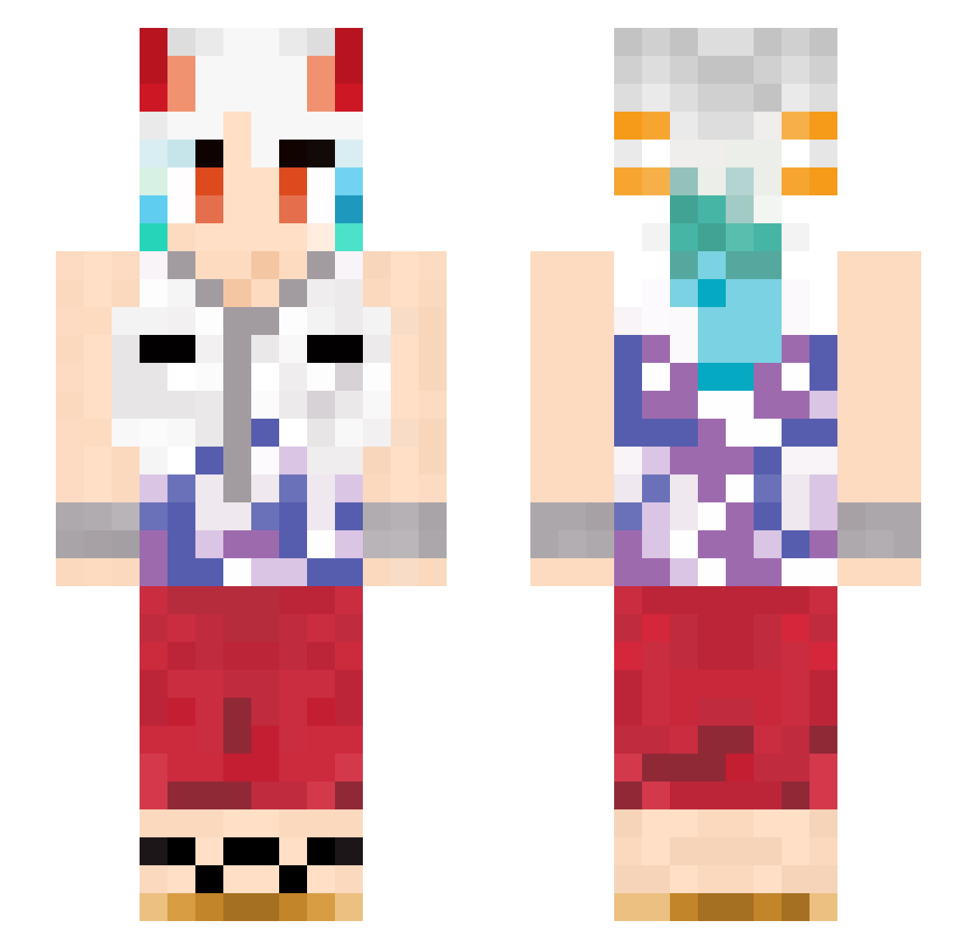 TheTormentLC142 Minecraft skin, front and back view