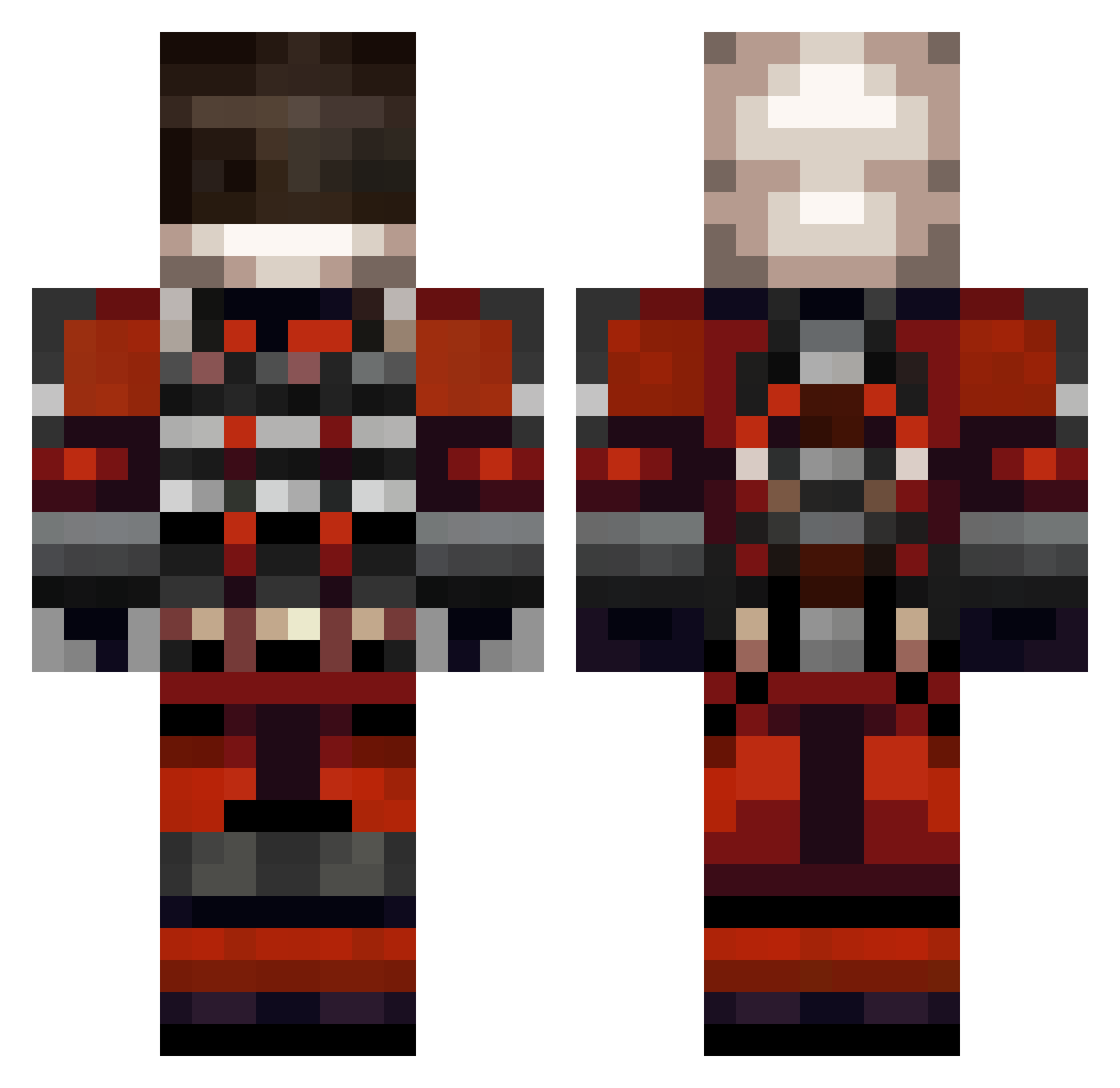alexanderbob888 Minecraft skin, front and back view