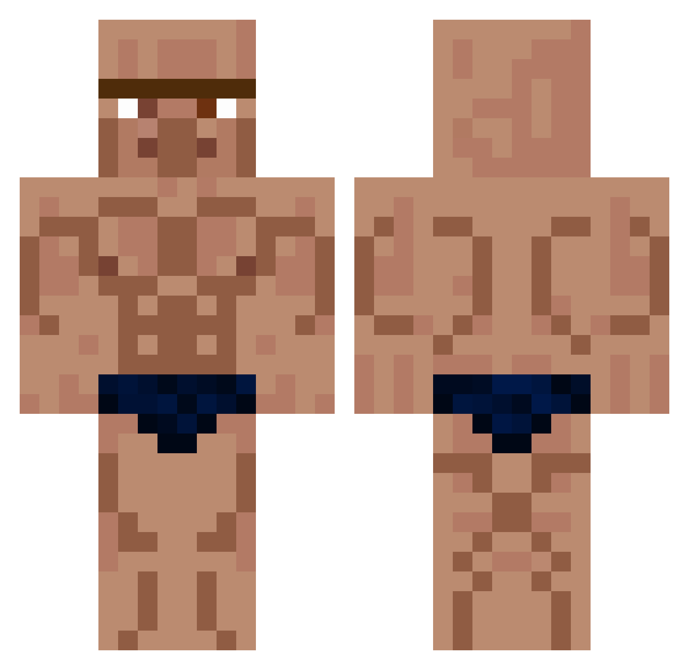 Defet Minecraft skin, front and back view