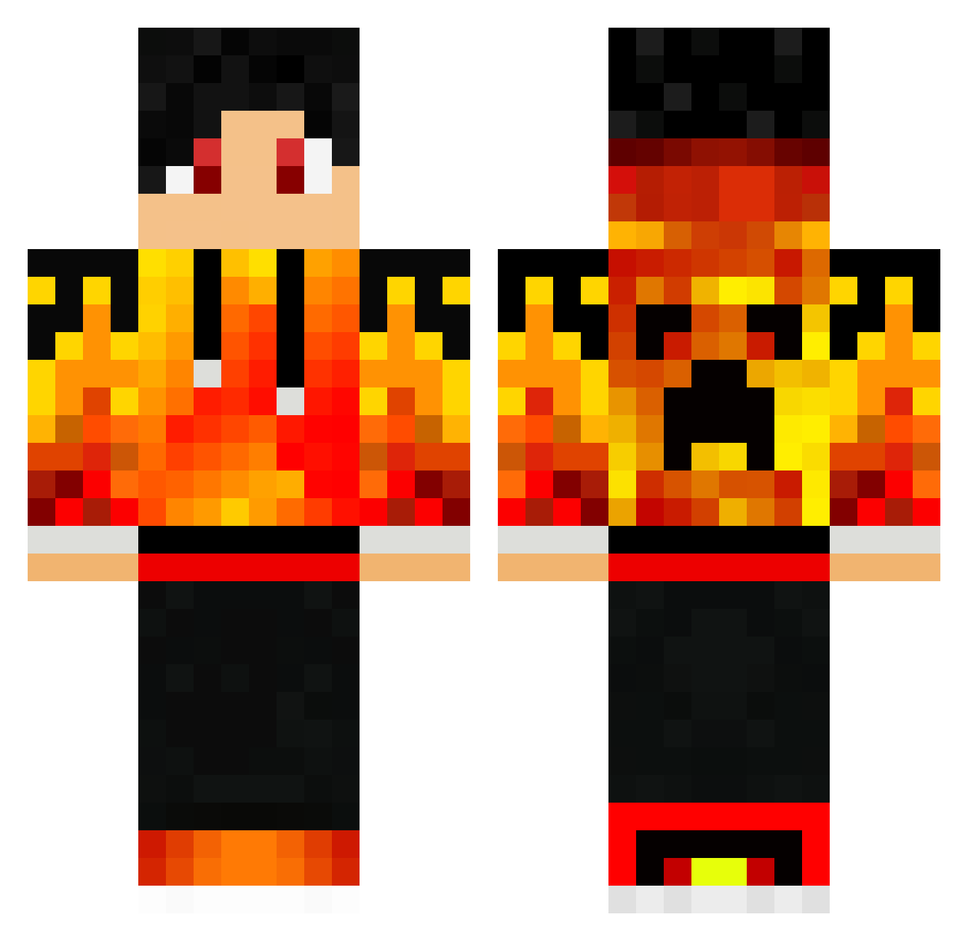 Sylovest Minecraft skin, front and back view