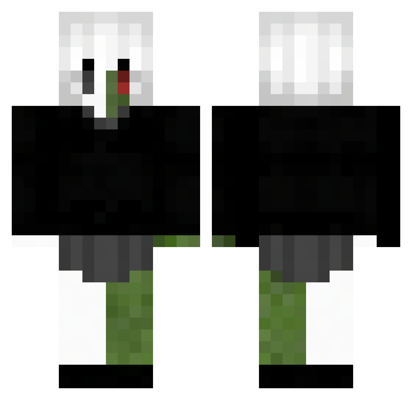 6eddy Minecraft skin, front and back view
