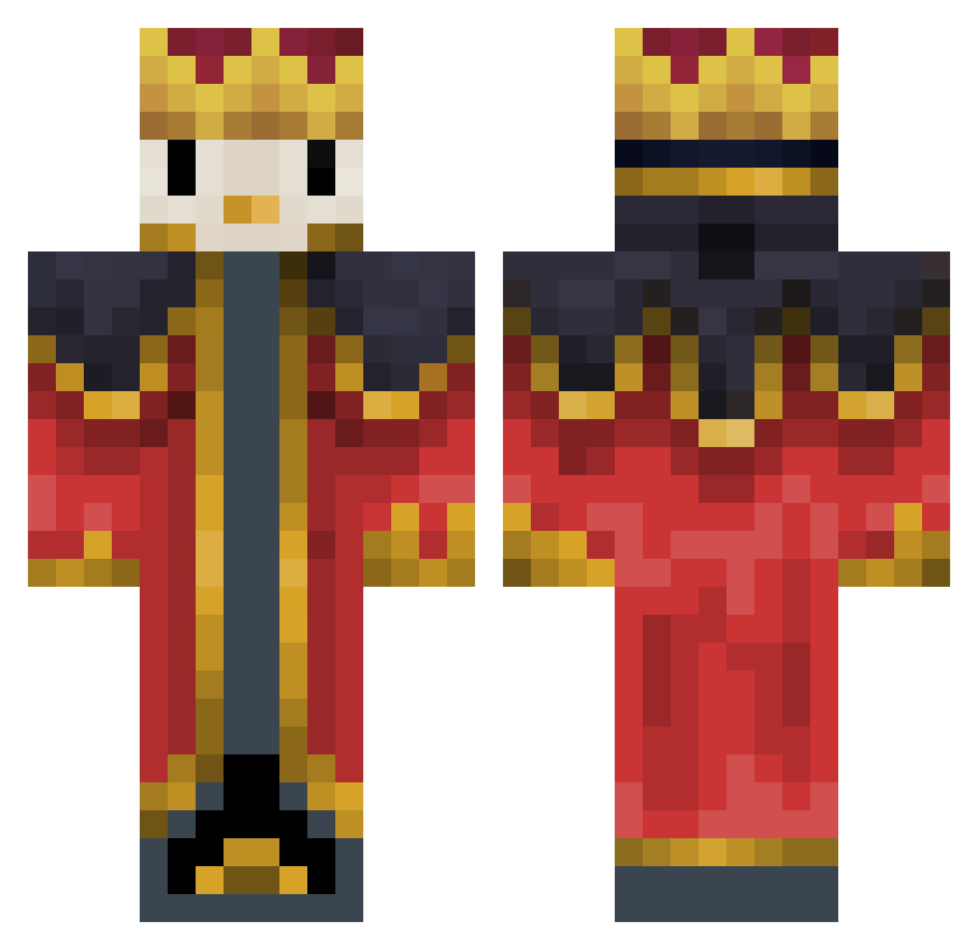 PenguinRich Minecraft skin, front and back view