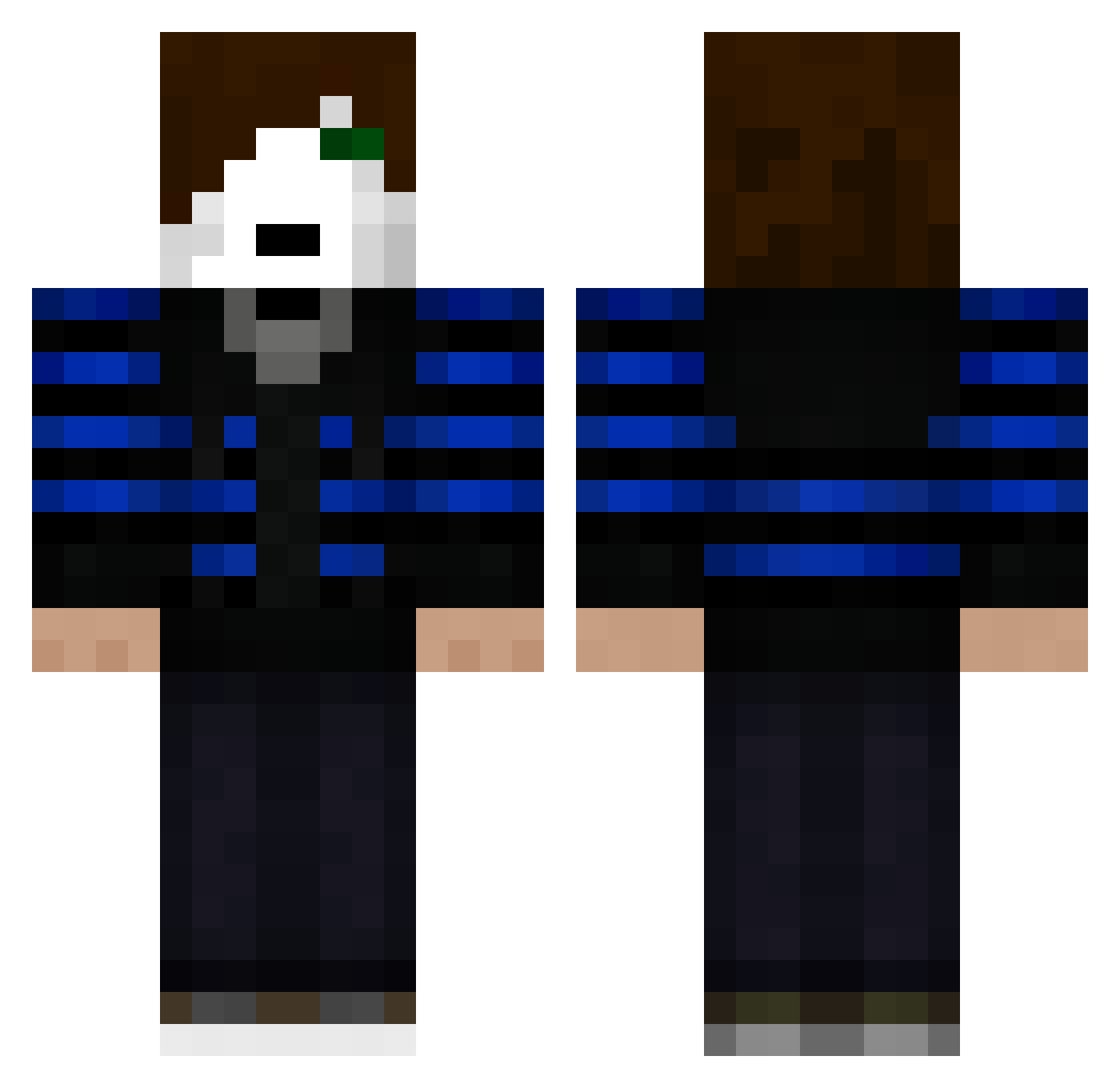 Steinentemitte Minecraft skin, front and back view