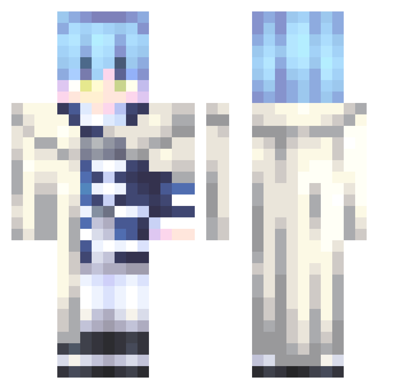 KillahMandarine Minecraft skin, front and back view