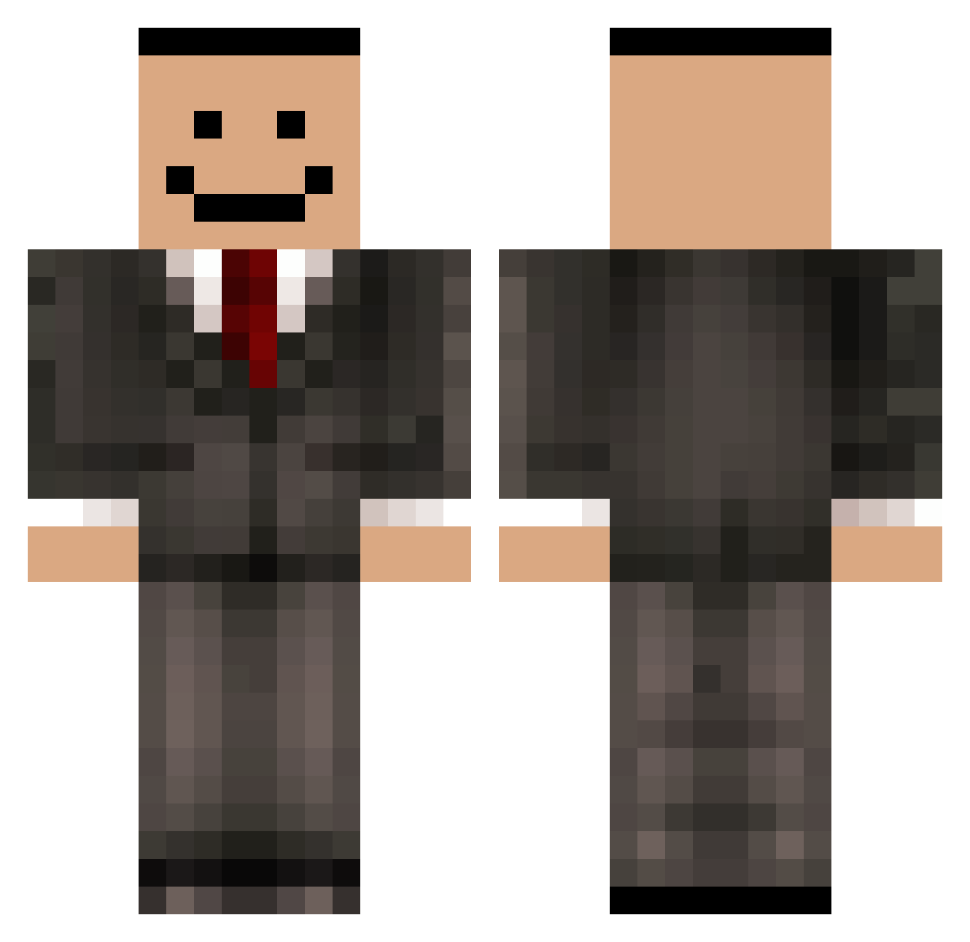 hamshy402 Minecraft skin, front and back view