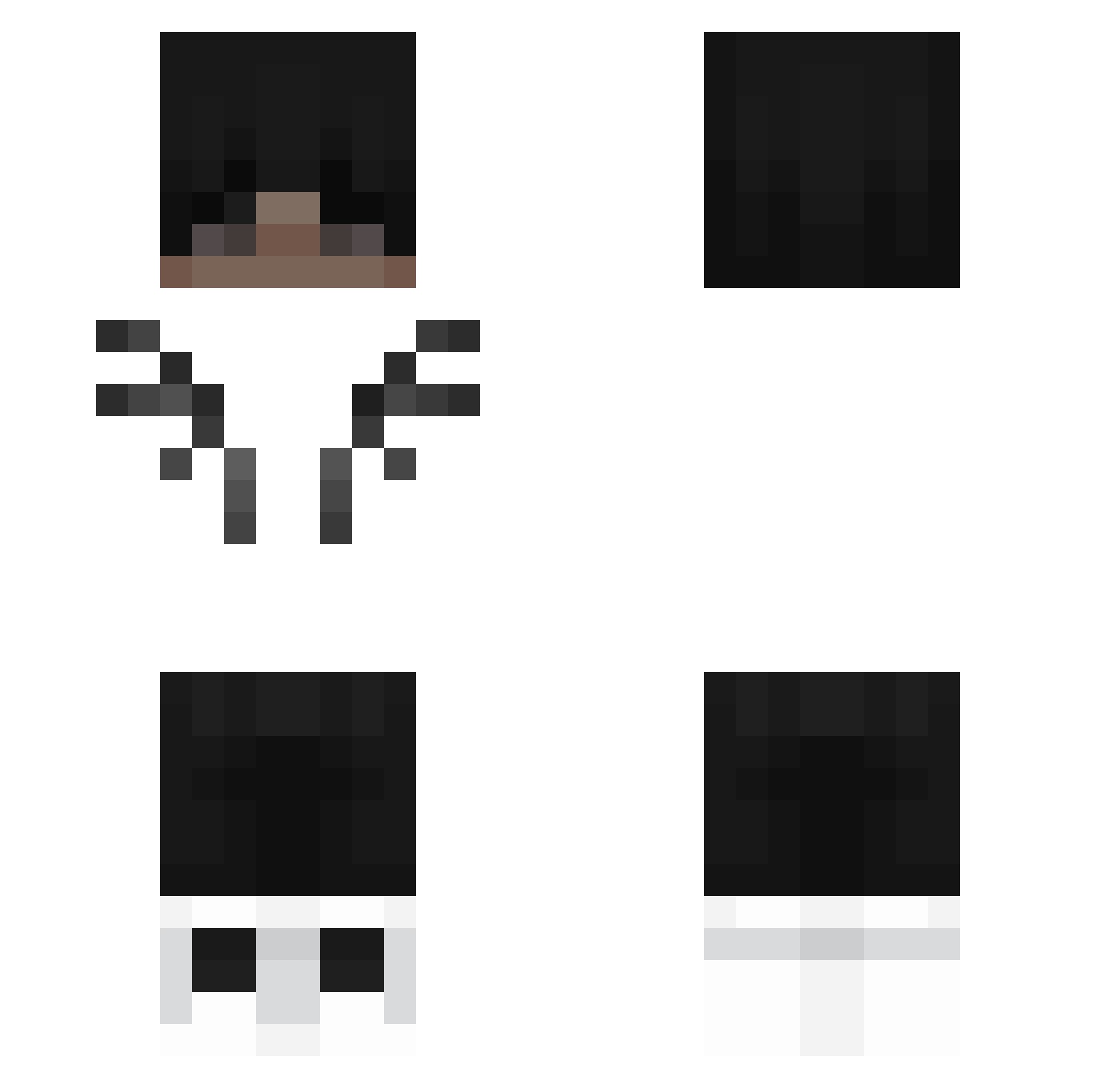 Usmrkanek Minecraft skin, front and back view