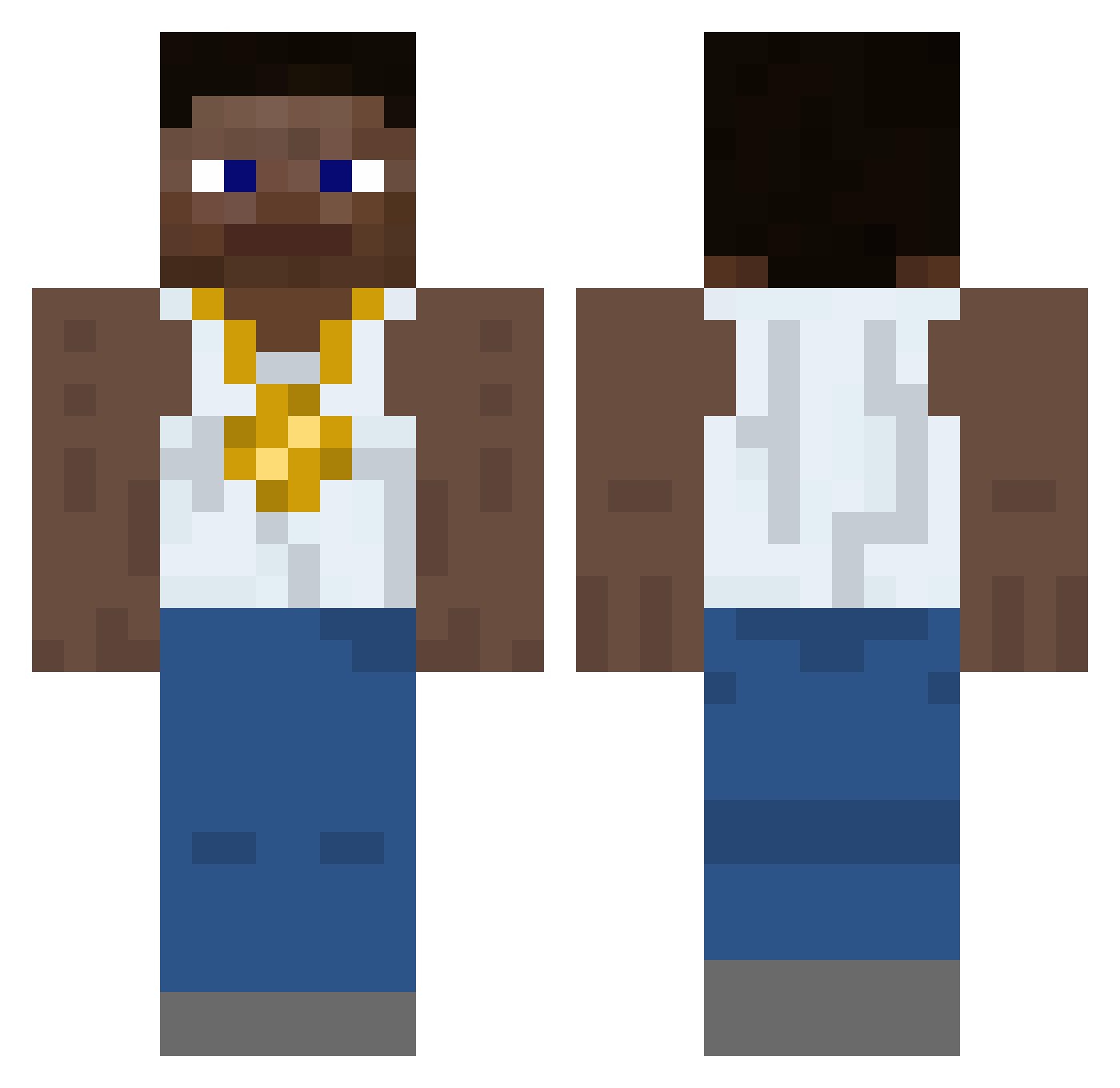 robolo_ Minecraft skin, front and back view