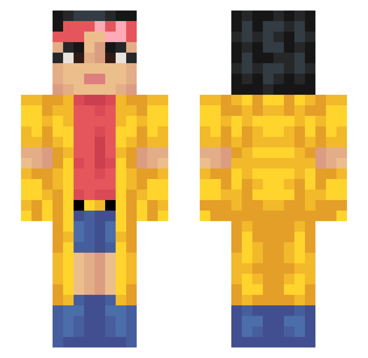 Stanik69 Minecraft skin, front and back view