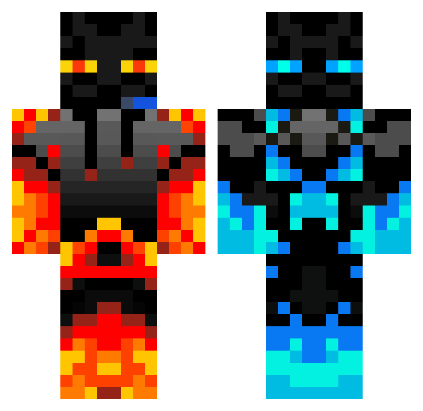 Green_God Minecraft skin, front and back view